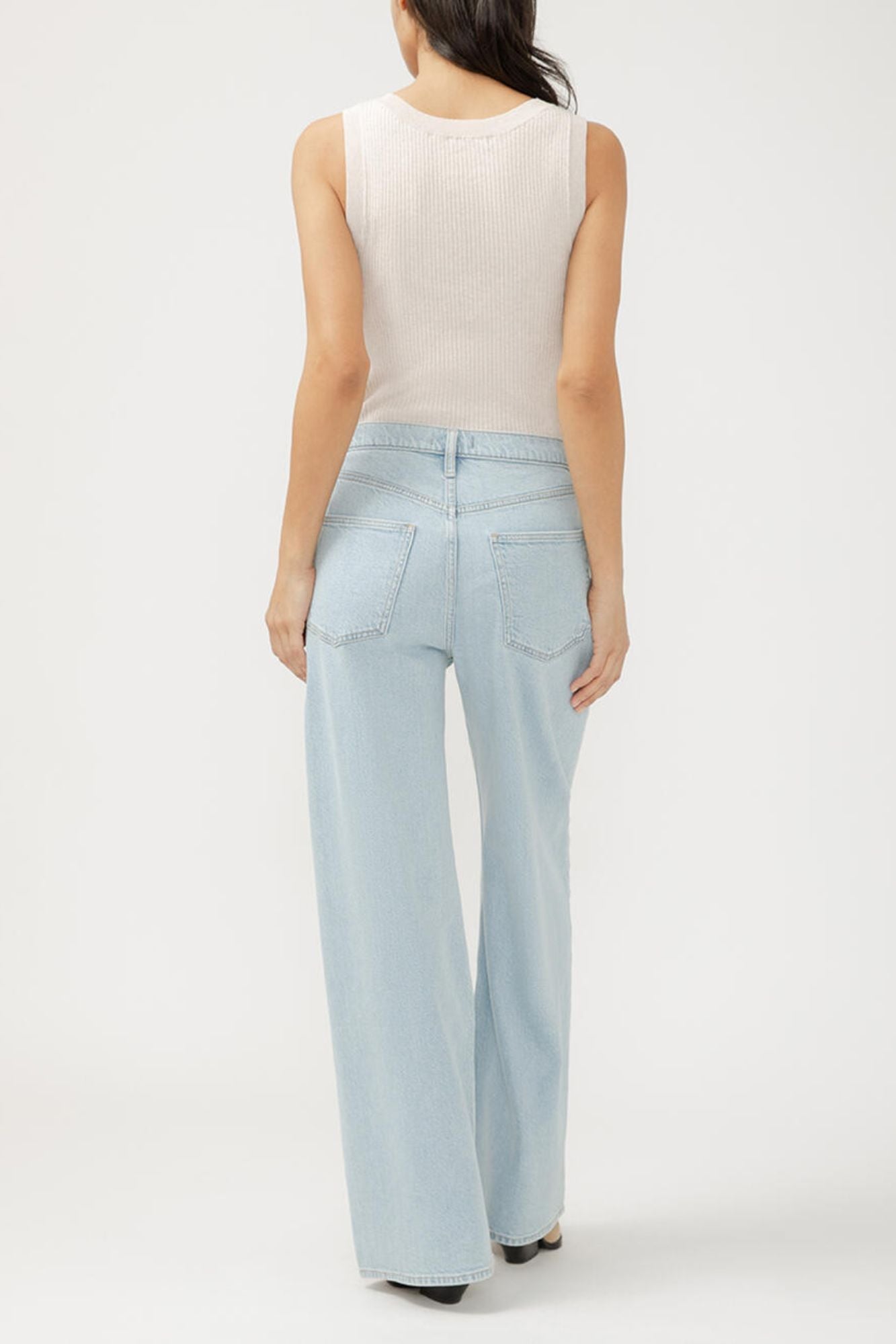 Pleated Denim Trouser
