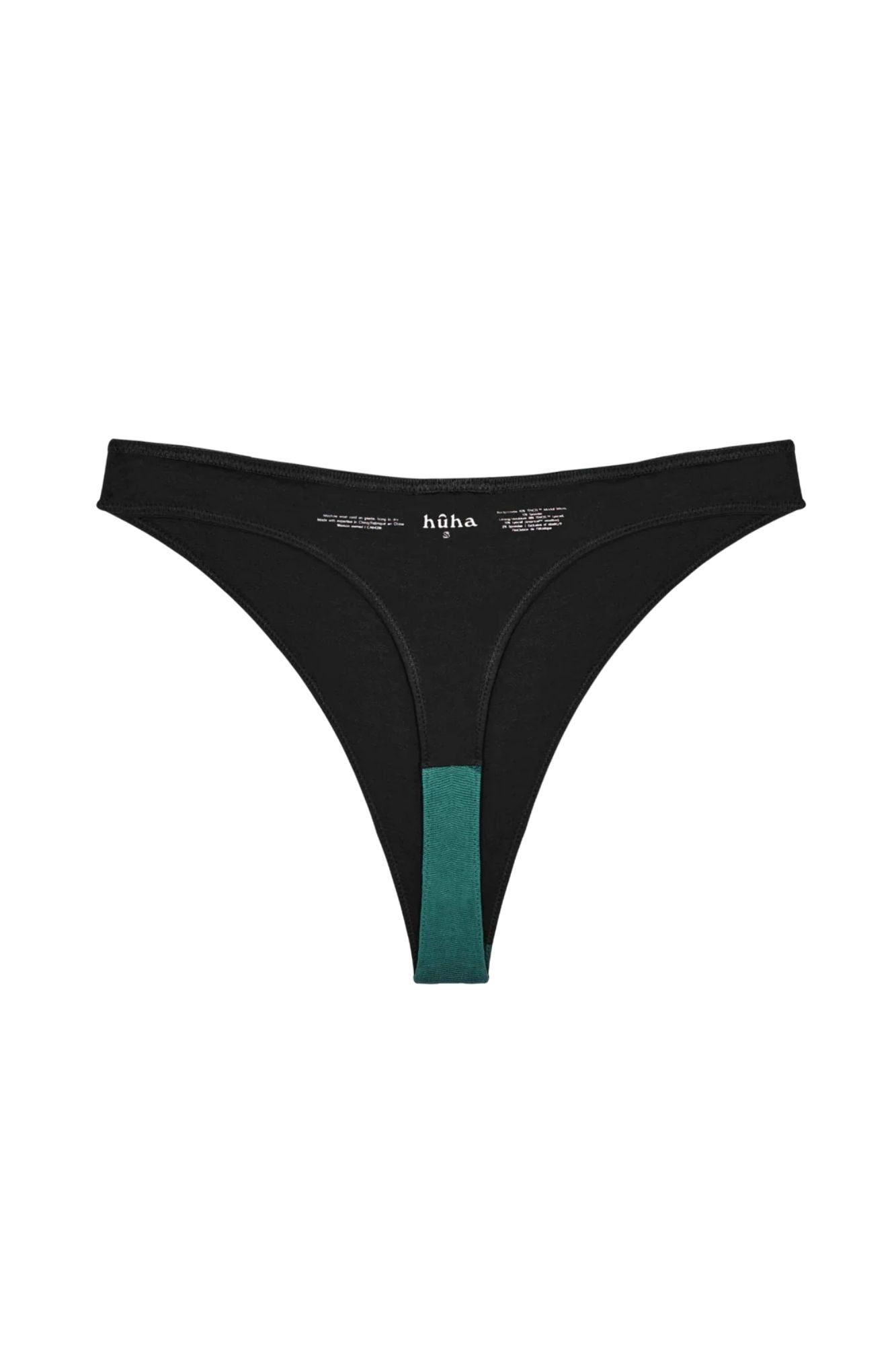 High Rise Thong Mineral Undies | Black