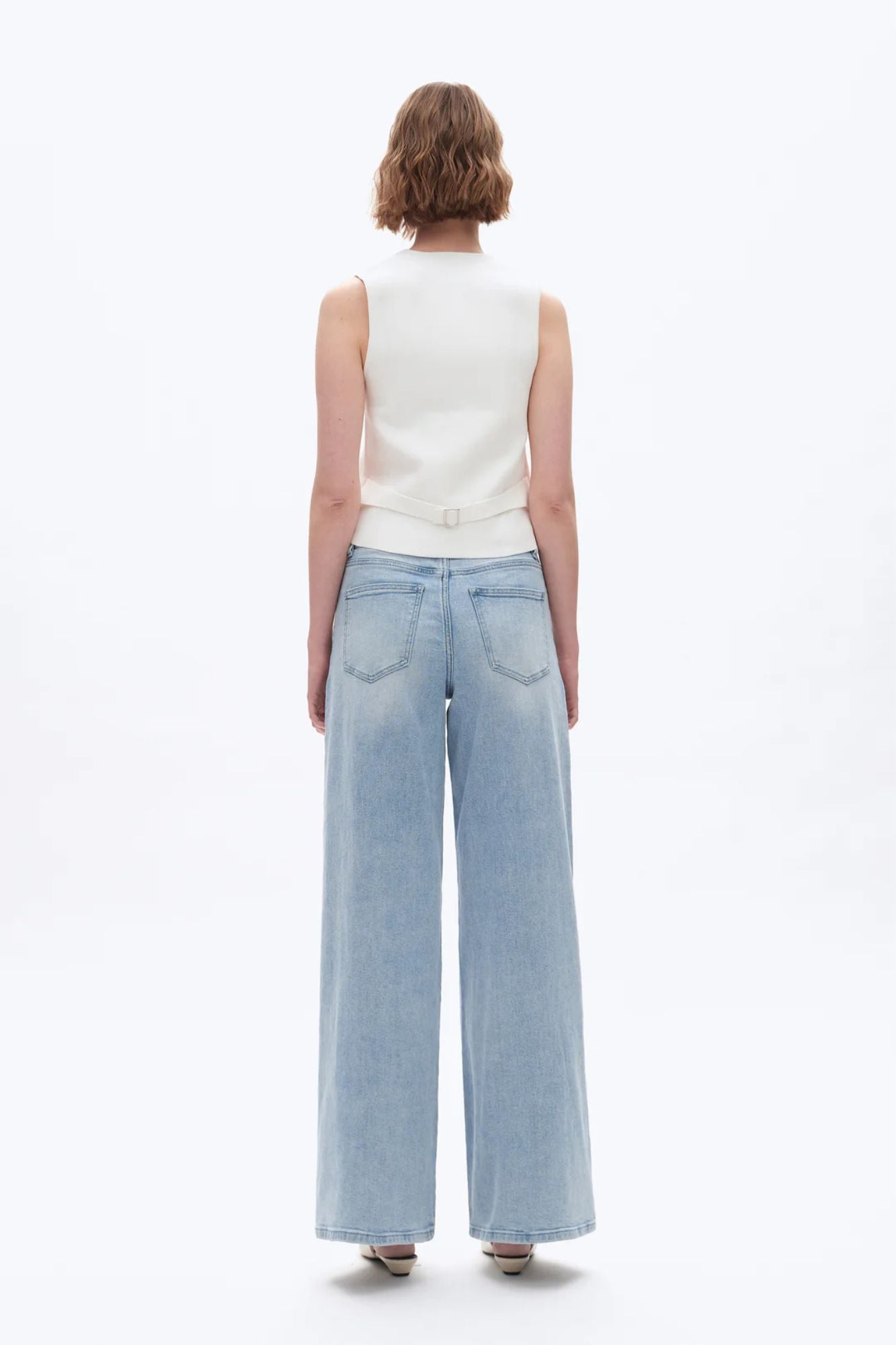 High Rise Drawstring Baggy Jeans
