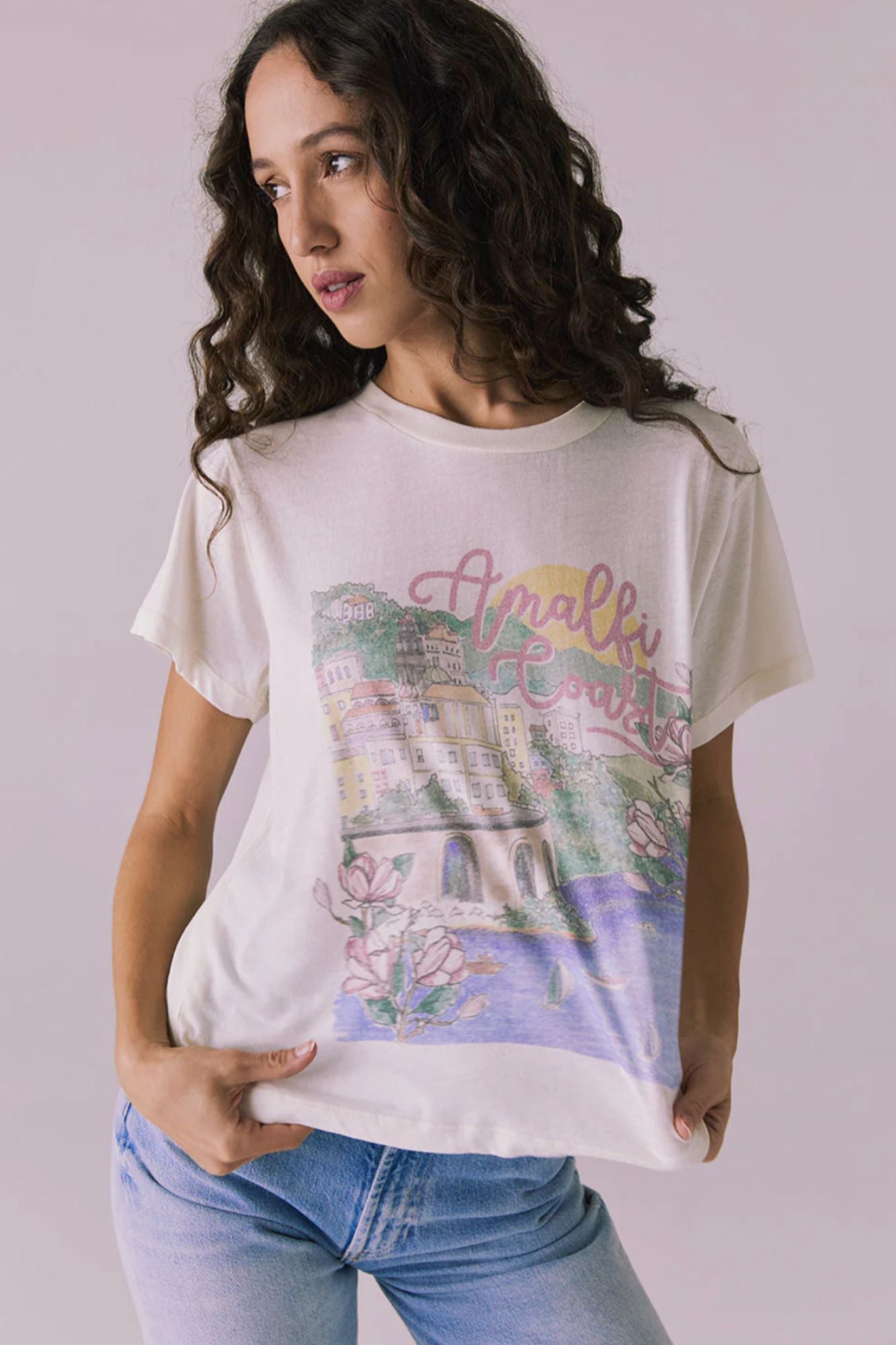 Amalfi Coast Floral Tee