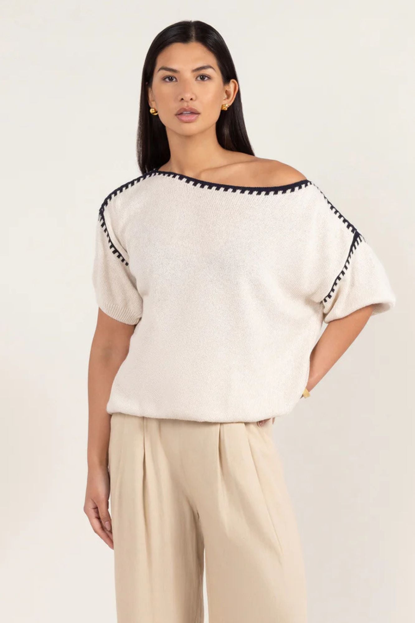 Billie Blanket Stitch Tee
