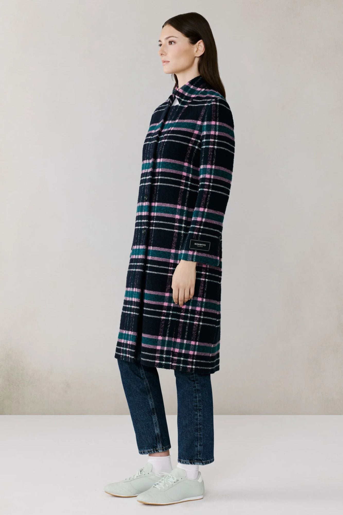 Diane Plaid Midi Coat