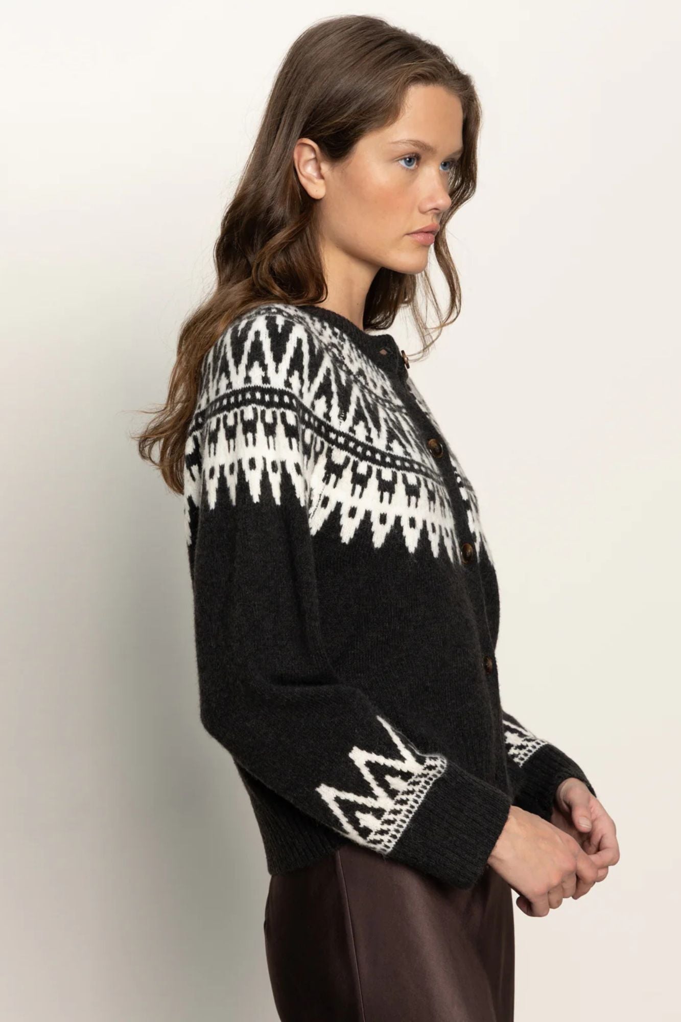 Fairisle Crewneck Cardi