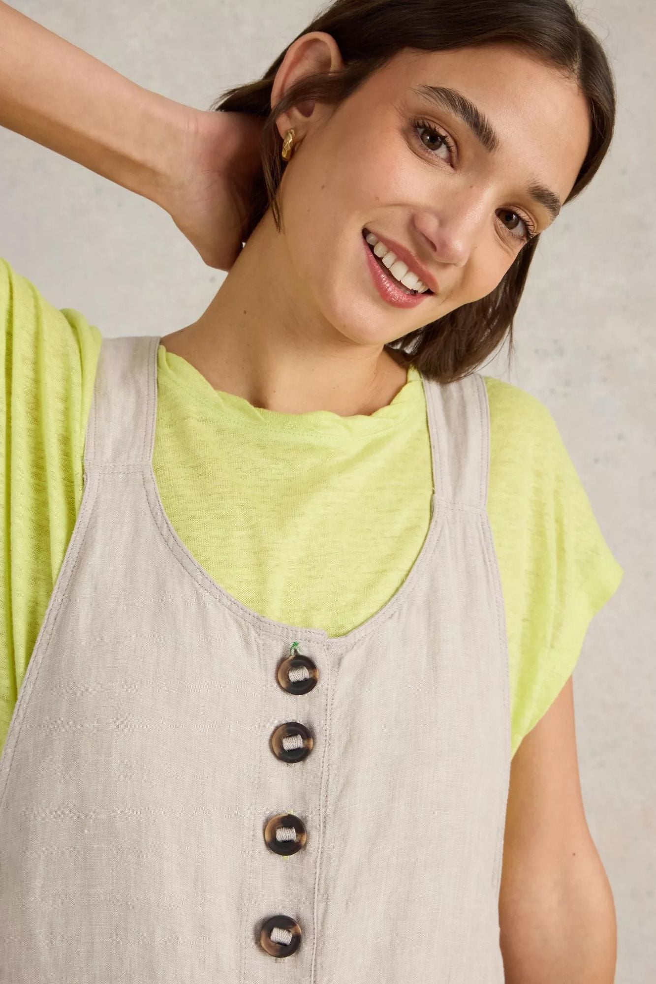 Viola Linen Dungaree