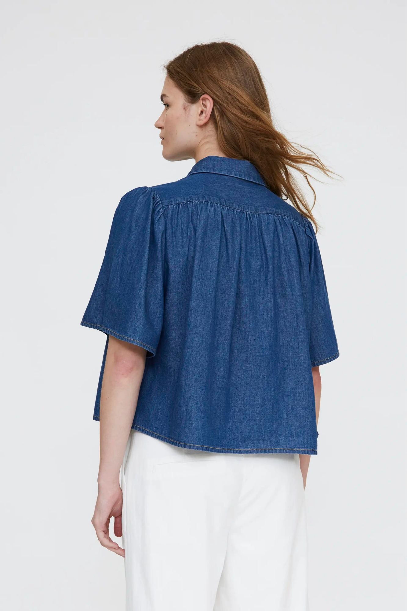 Flutter Denim Top