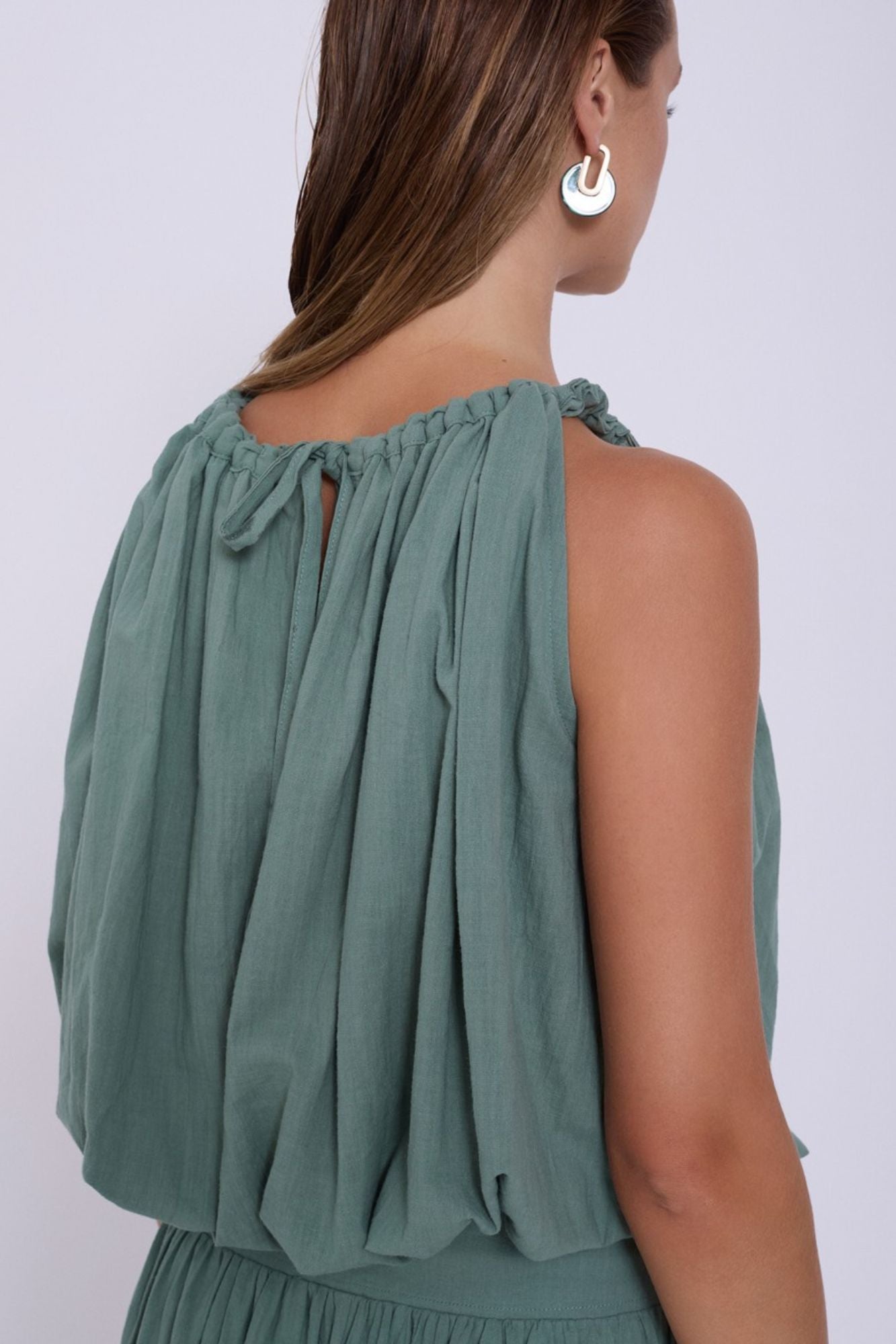 Cotton Ruffled Volume Top