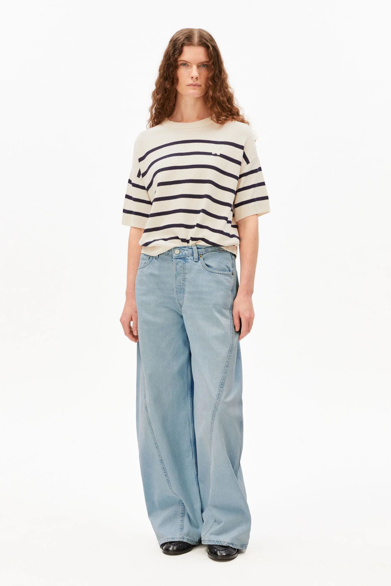 Stripe Linen Blend Sweater