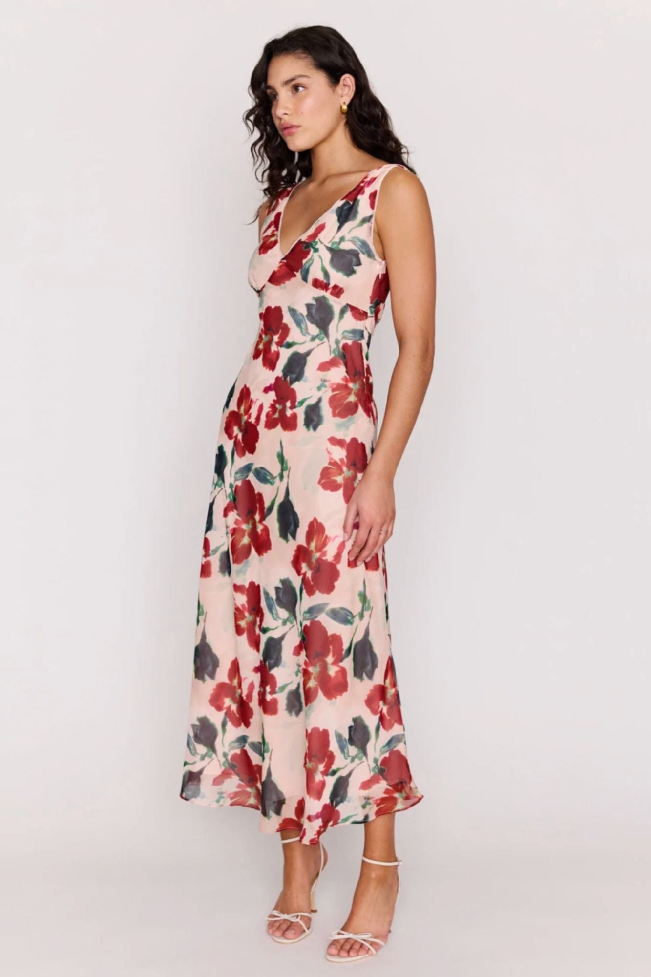 Arabella Bias Midi Dress