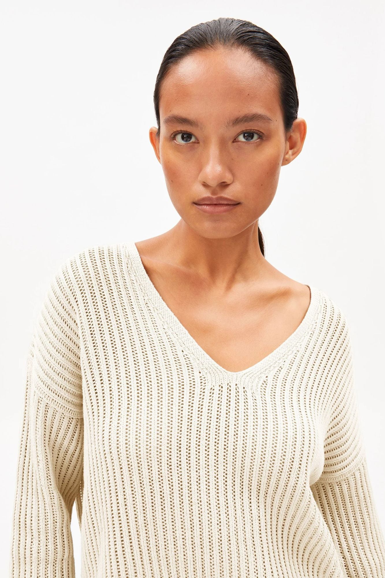 Linen Blend Knit Sweater