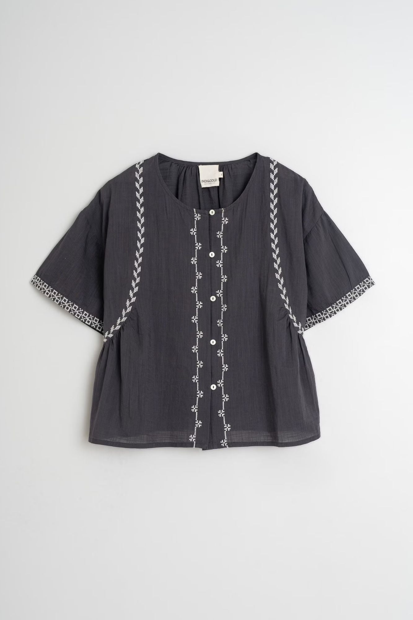 Embroidered Trapeze Shirt
