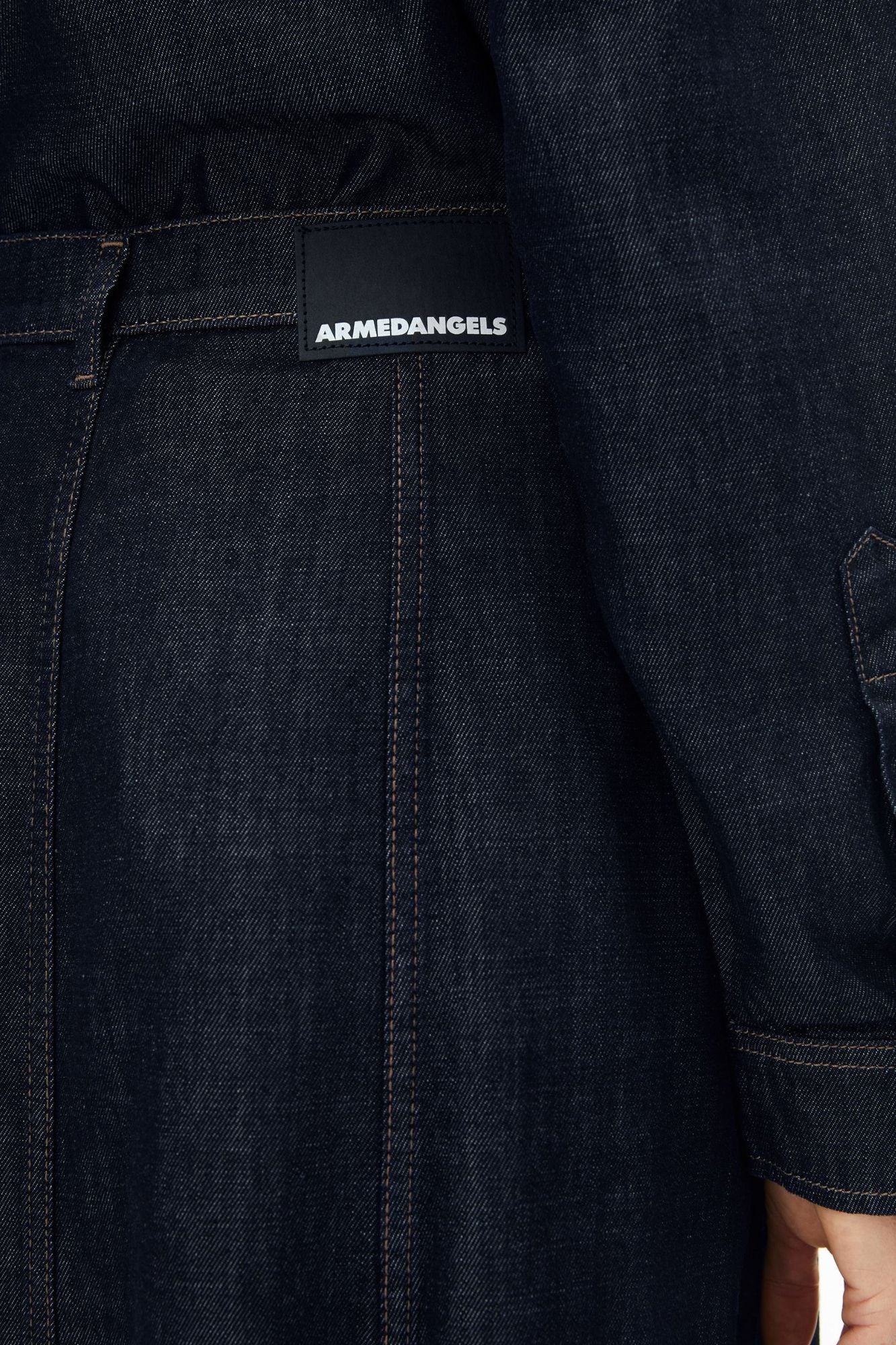 Panelled Denim Midi Skirt