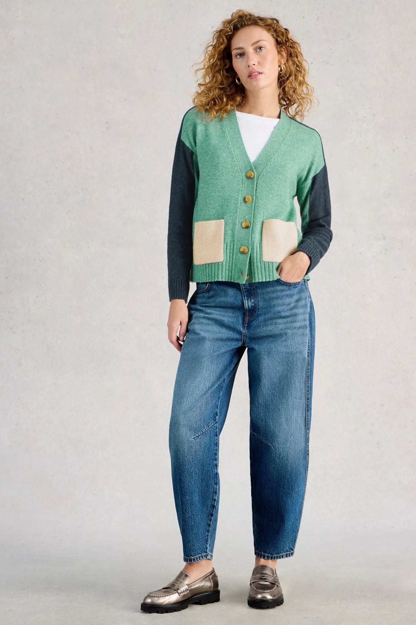 Mary Colour Block Cardi