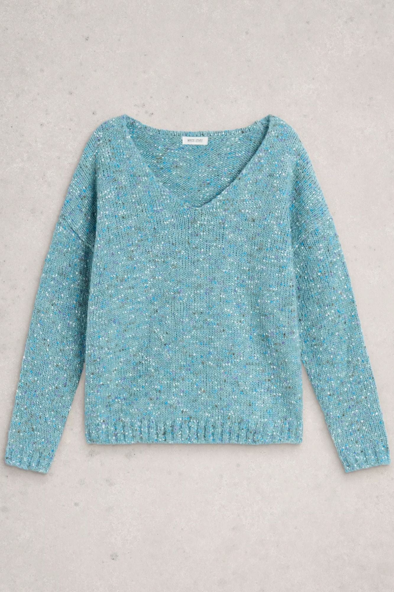 Textured V Neck Sweater