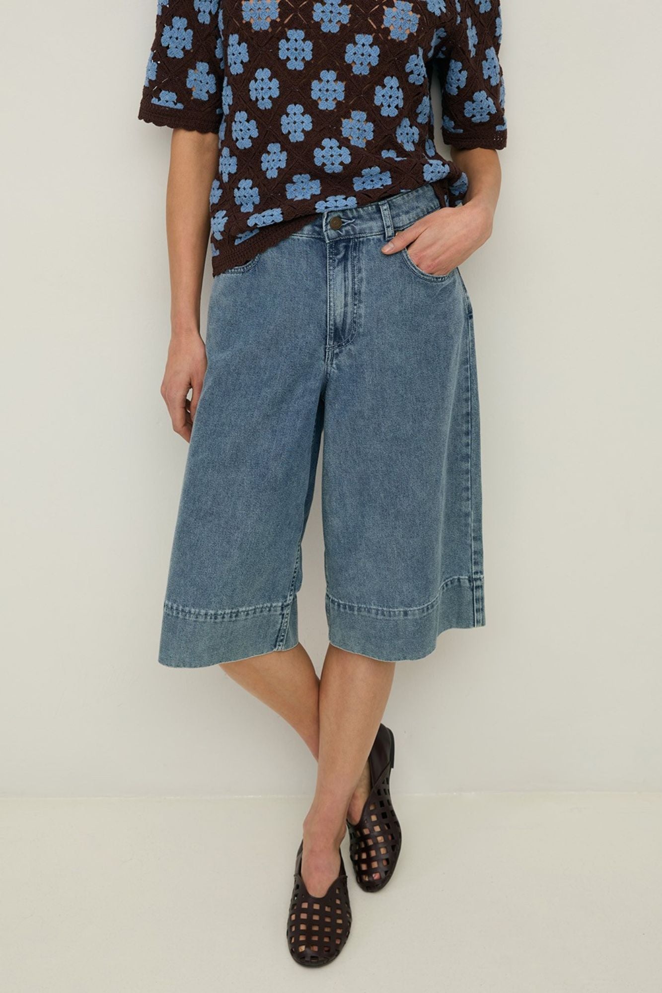 Denim Bermuda Shorts