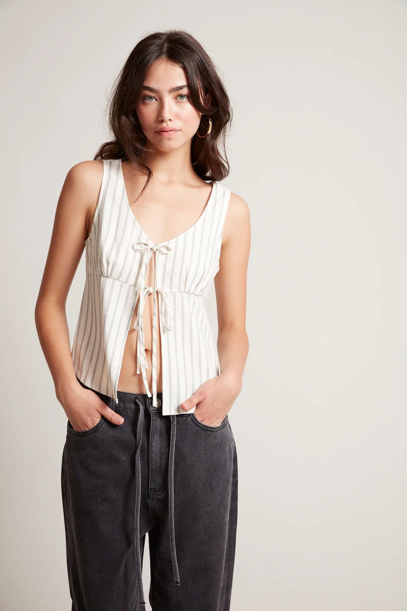 Lona Front Tie Top