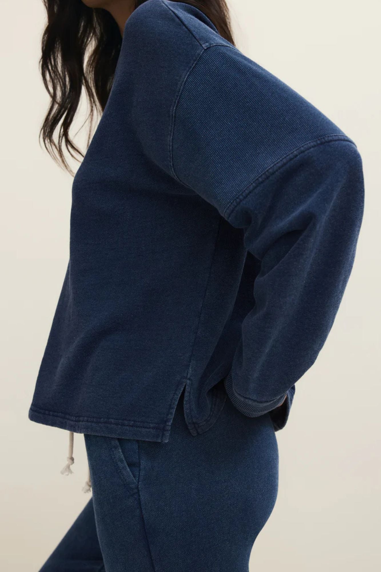Delphine Knit Denim Sweatshirt