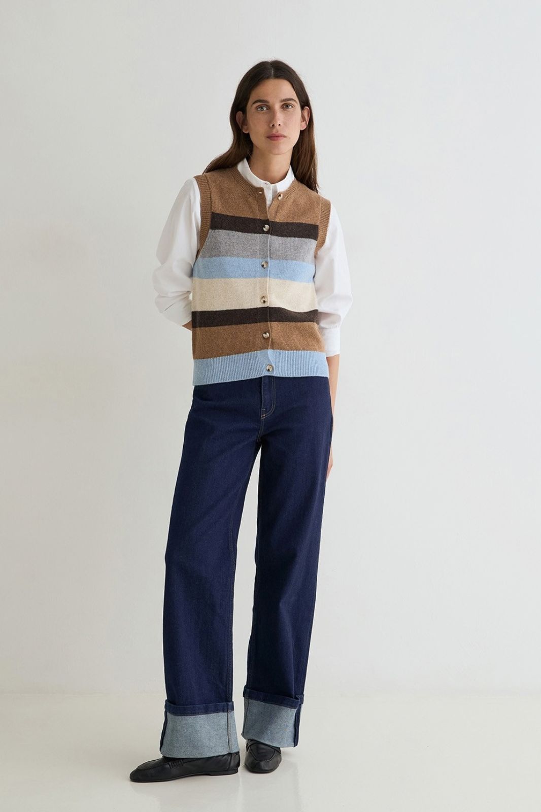 Open Striped Vest