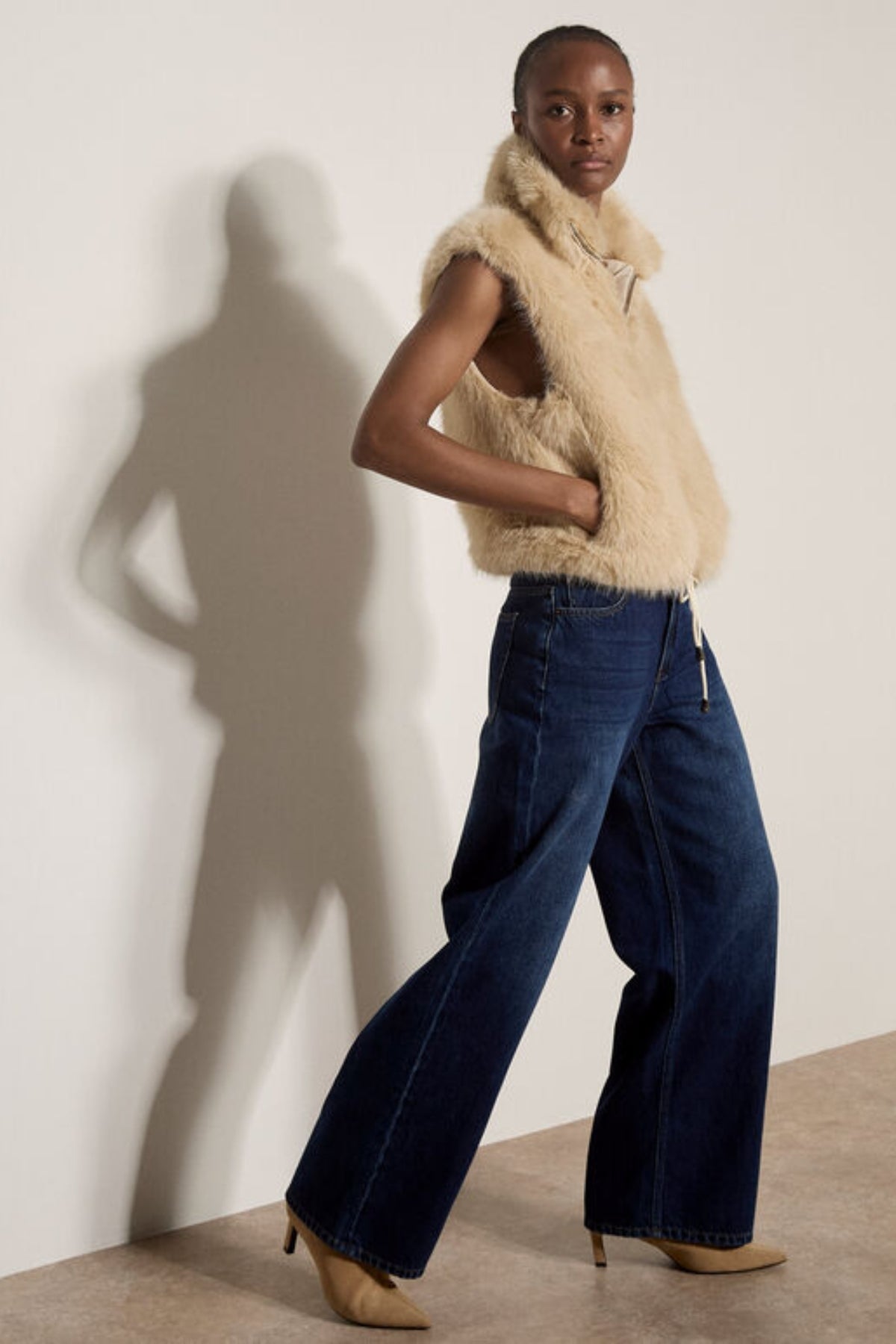 High Collar Fur Vest