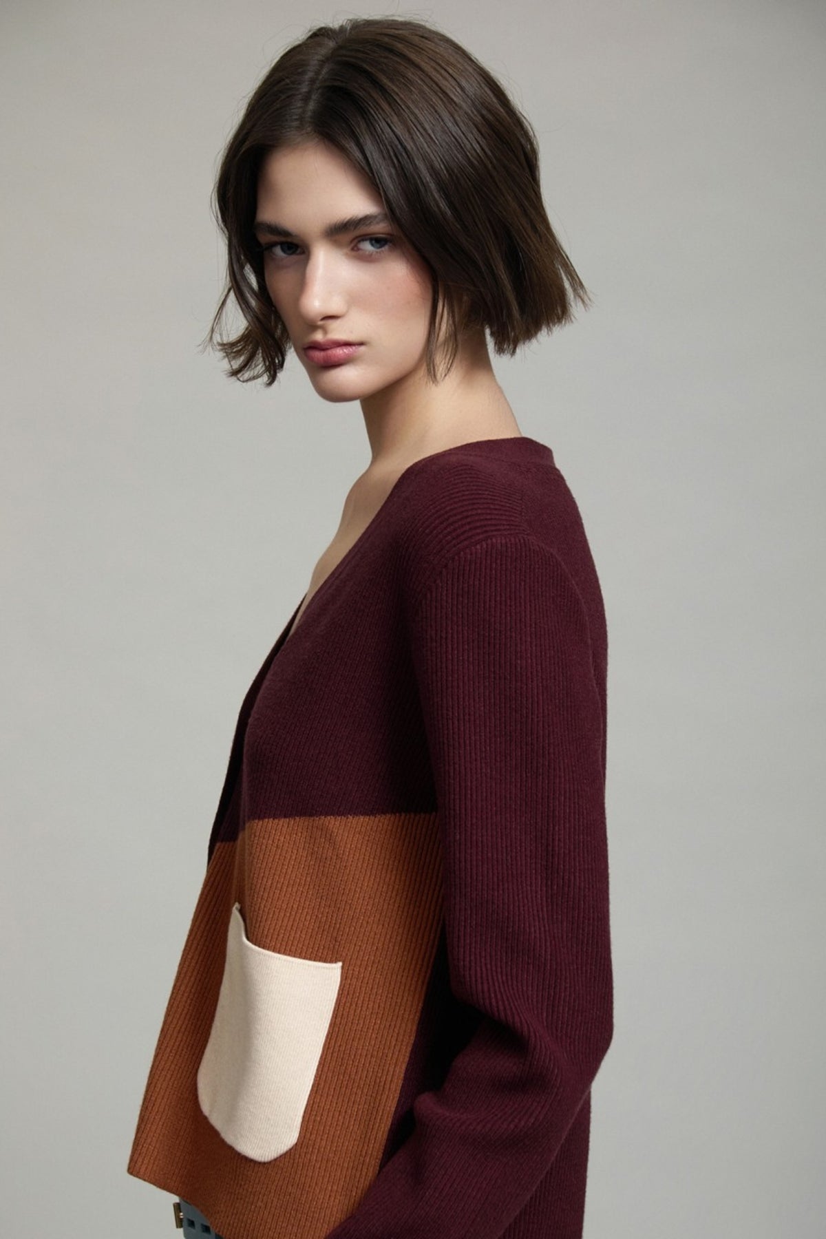 Block Colour Knit Jacket