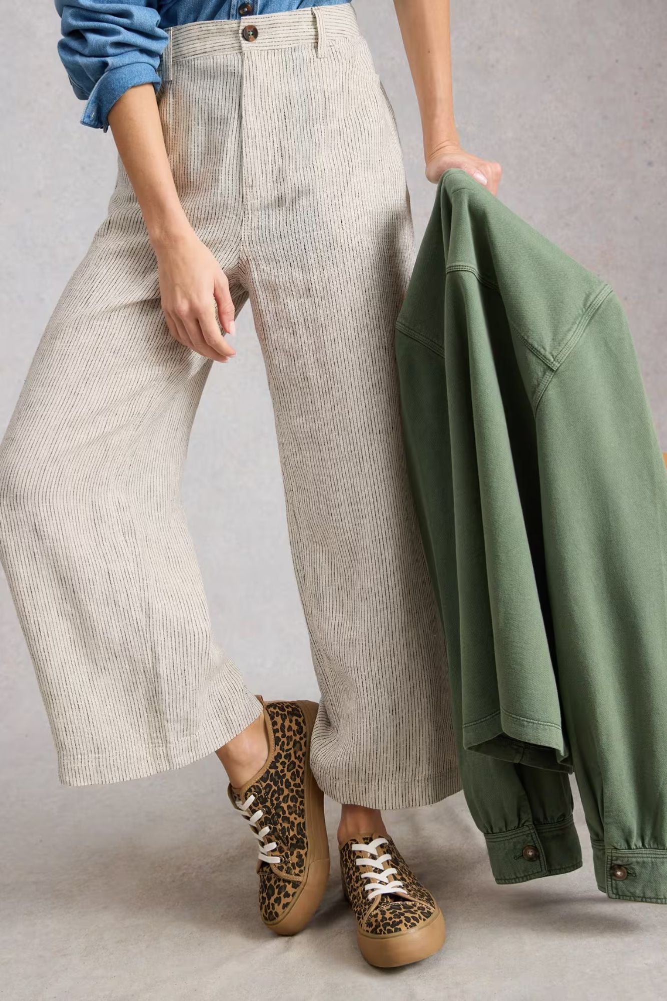 Tia Linen Wide Leg Crop