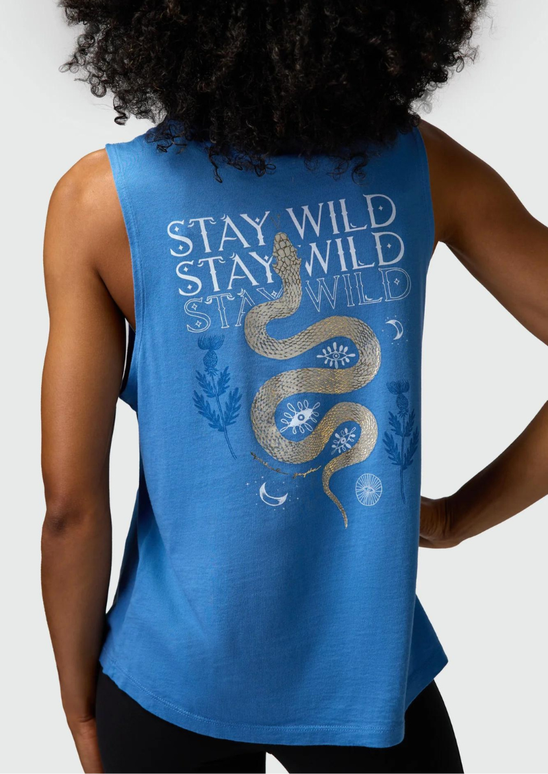 Stay Wild Jade Muscle Tank