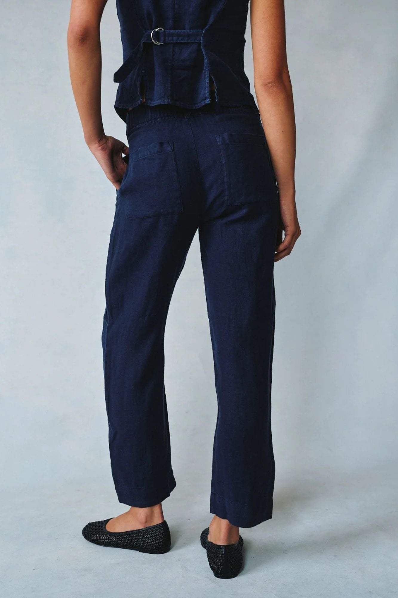 Pleated Wide Leg Pant