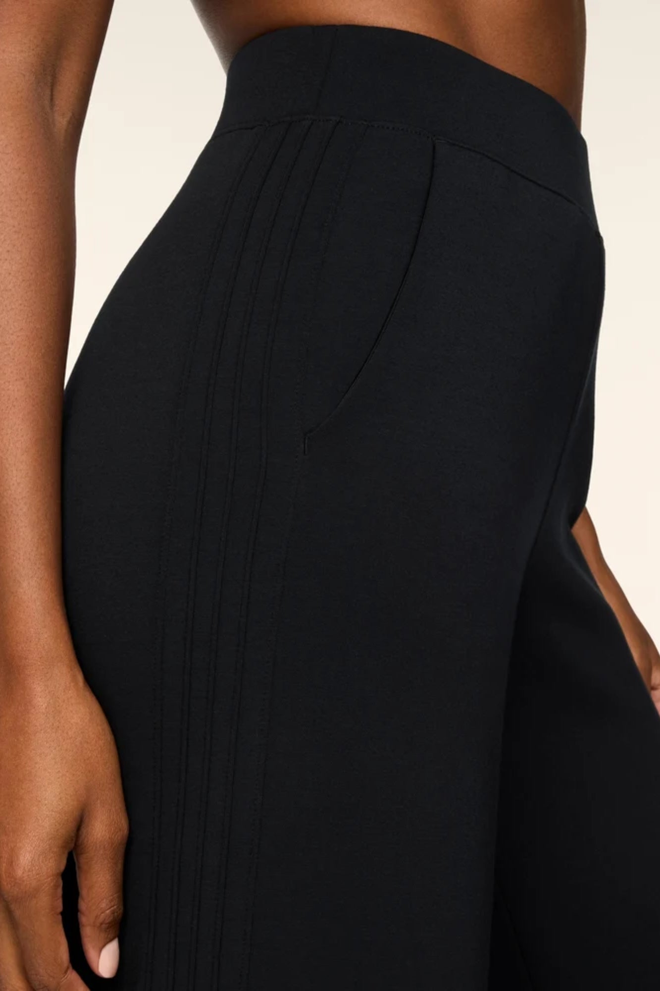 Pintuck Wide Leg