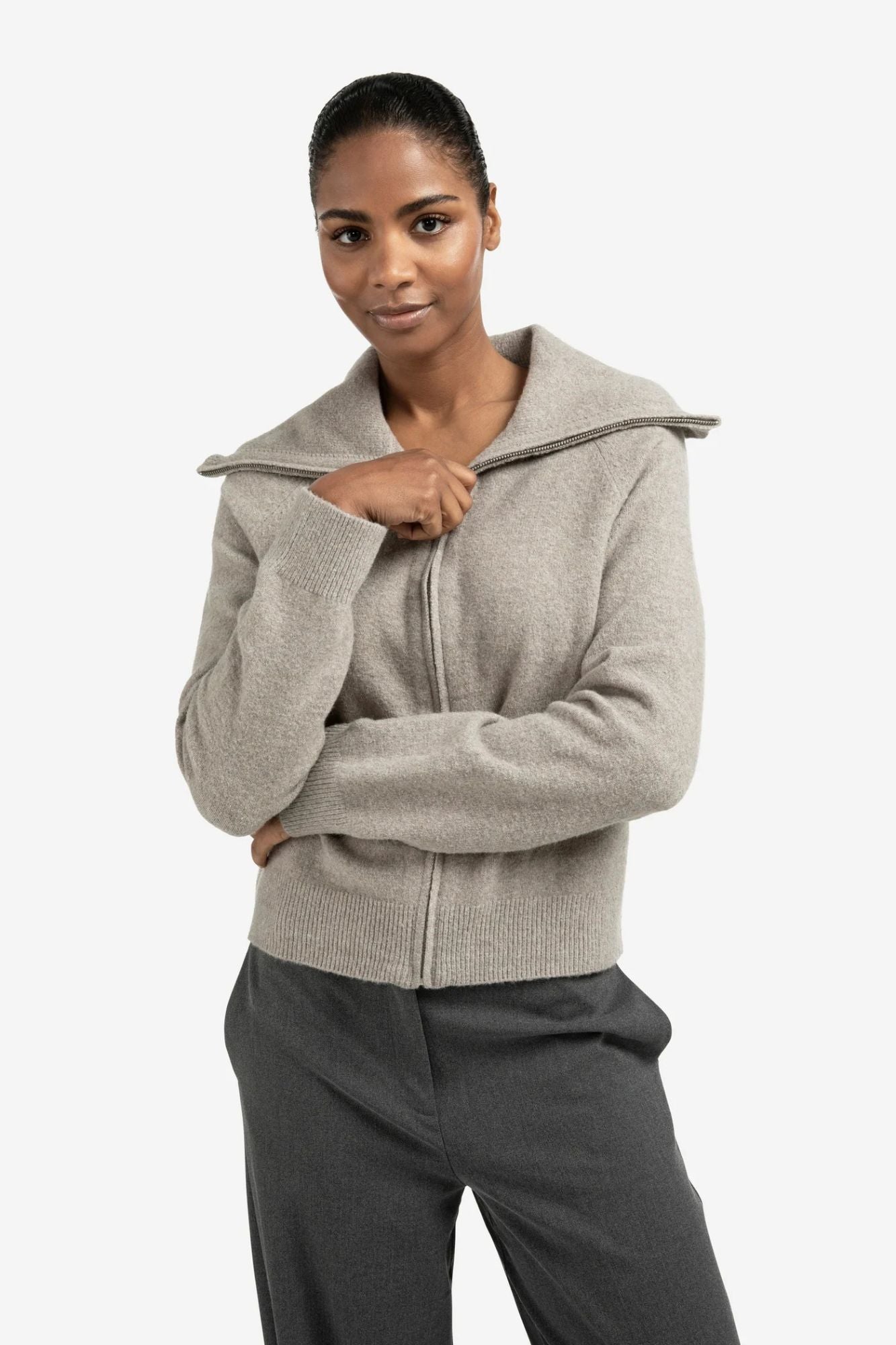 Cardigan With Zipper