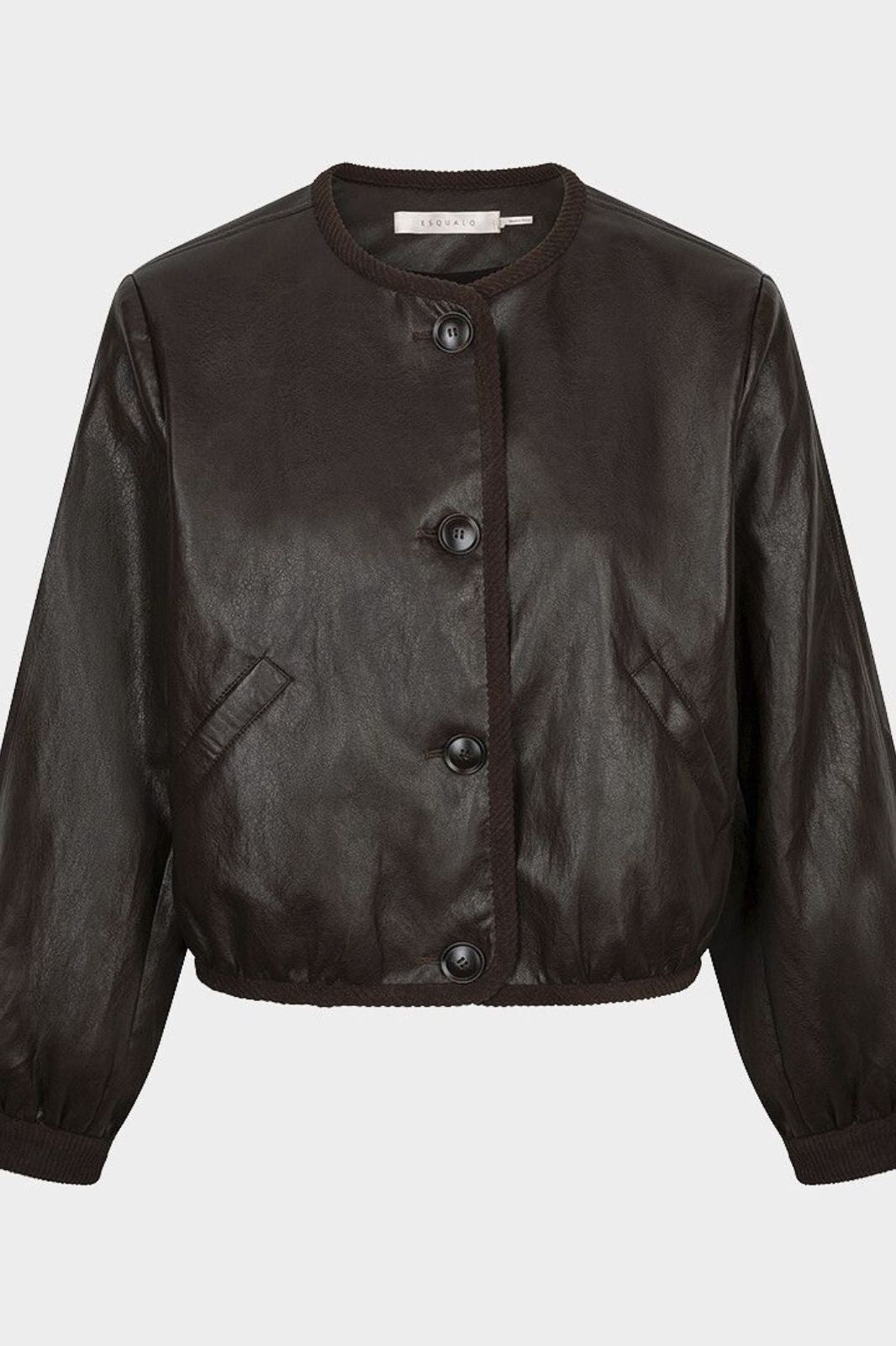 Faux Leather Crinkle Jacket