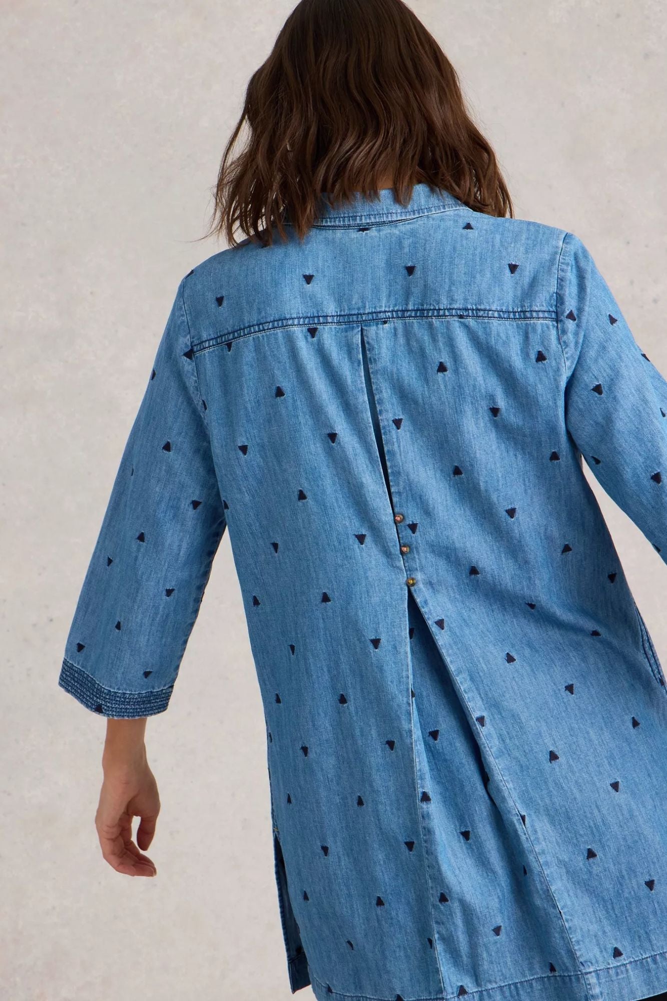 Blaire Denim Embroidered Tunic