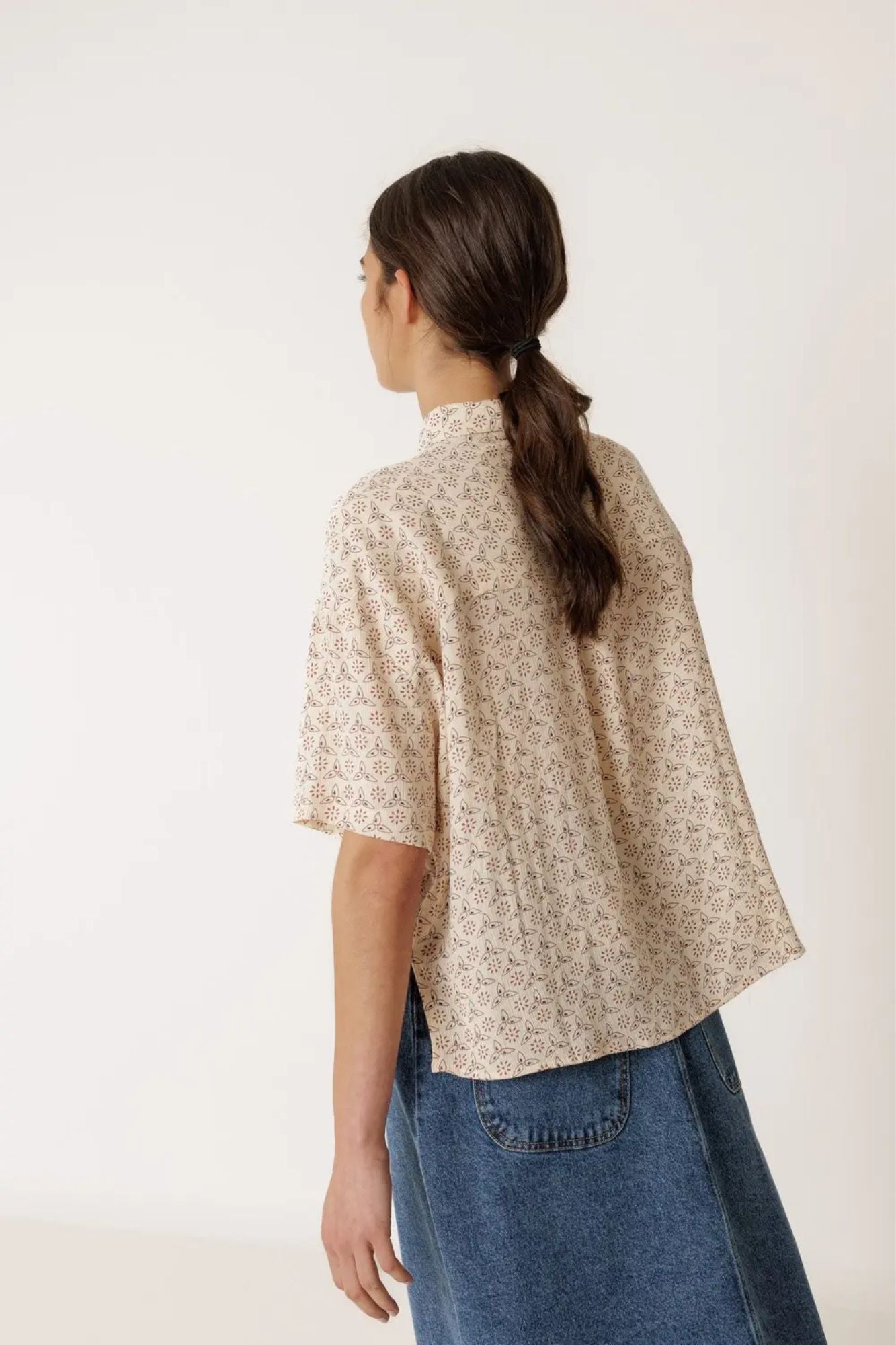 Oversize Block Print Shirt