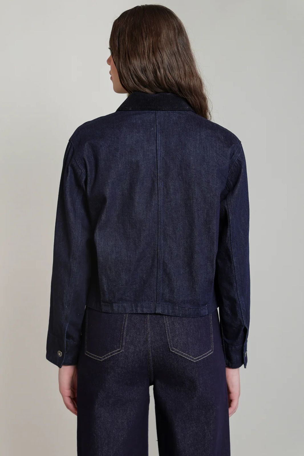 Corduroy Collar Denim Jacket