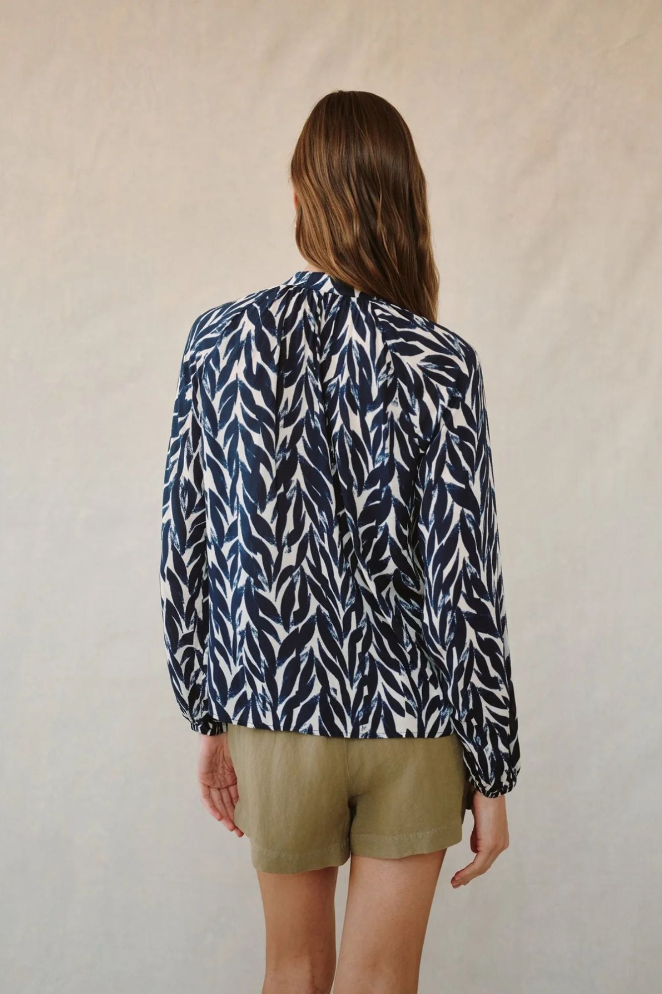 Long Sleeved Shirred Raglan Shirt