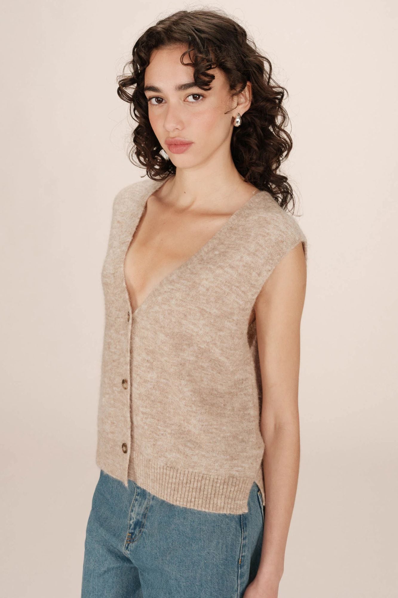 Santa Sleeveless Cardigan