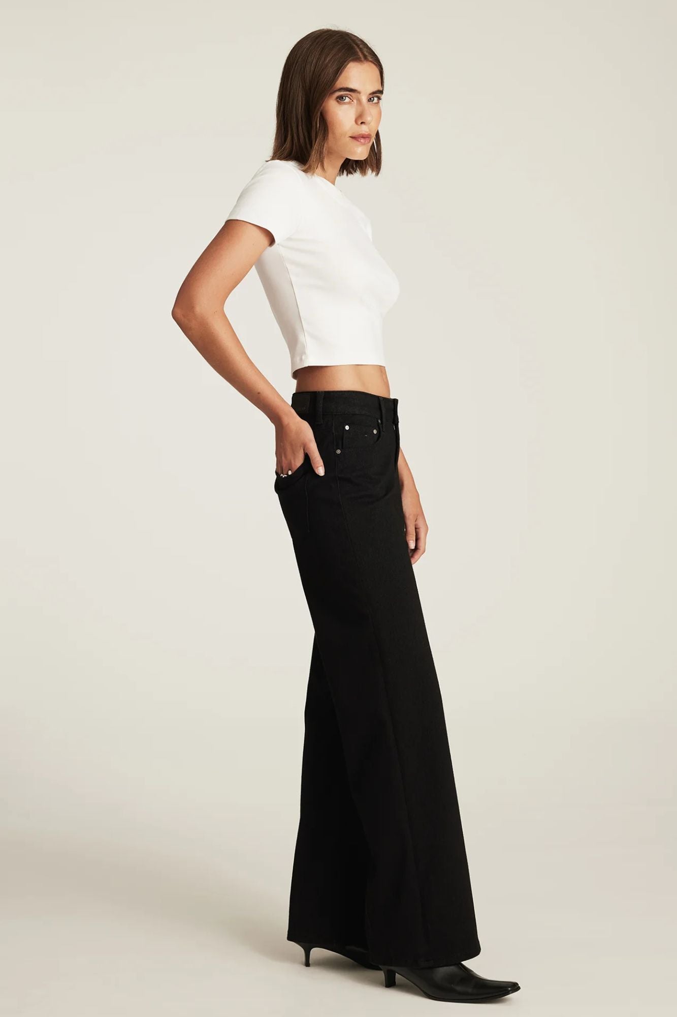Sabrina Mid Rise Wide Leg Jean
