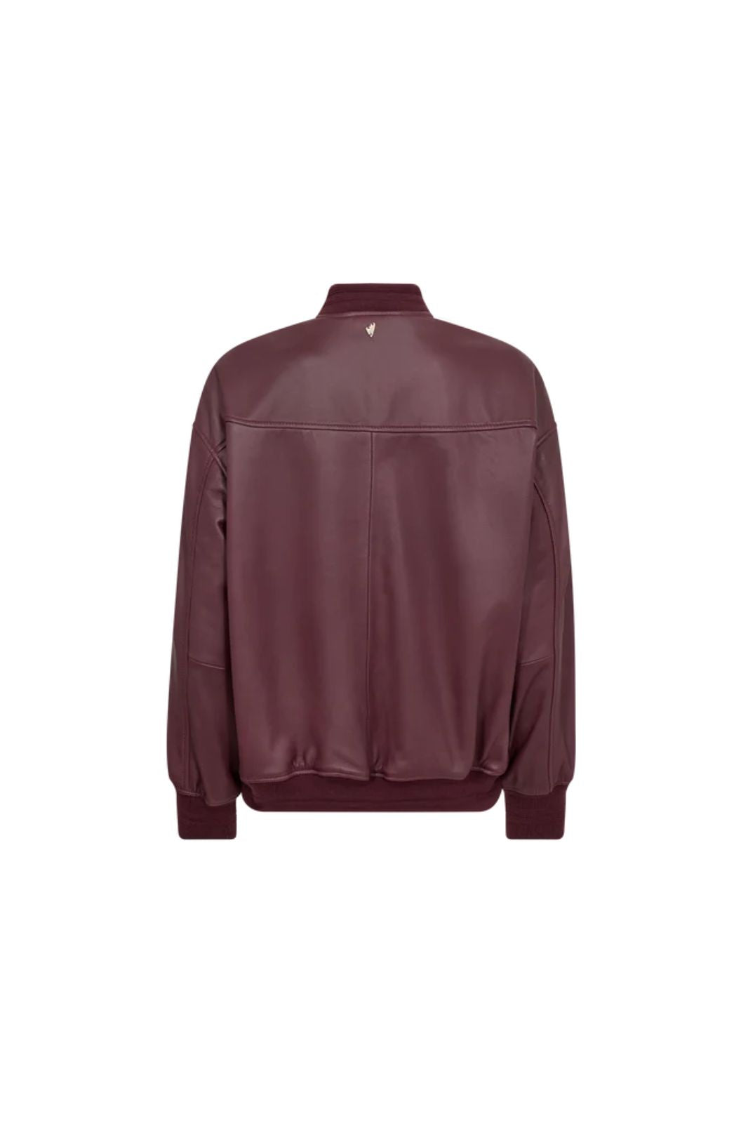 Ruby Leather Bomber Jacket