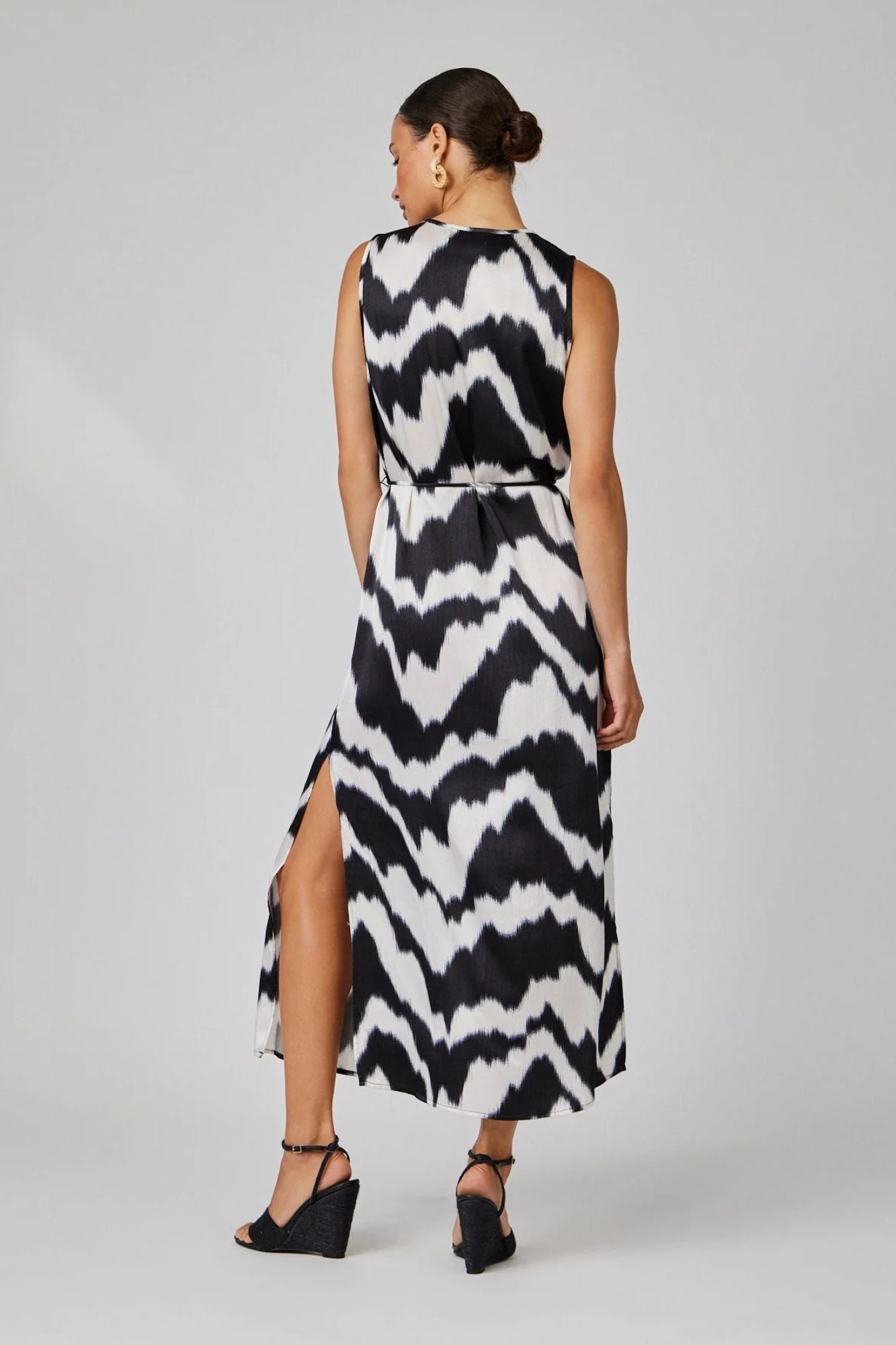 Sleeveless Belted Maxi Dress