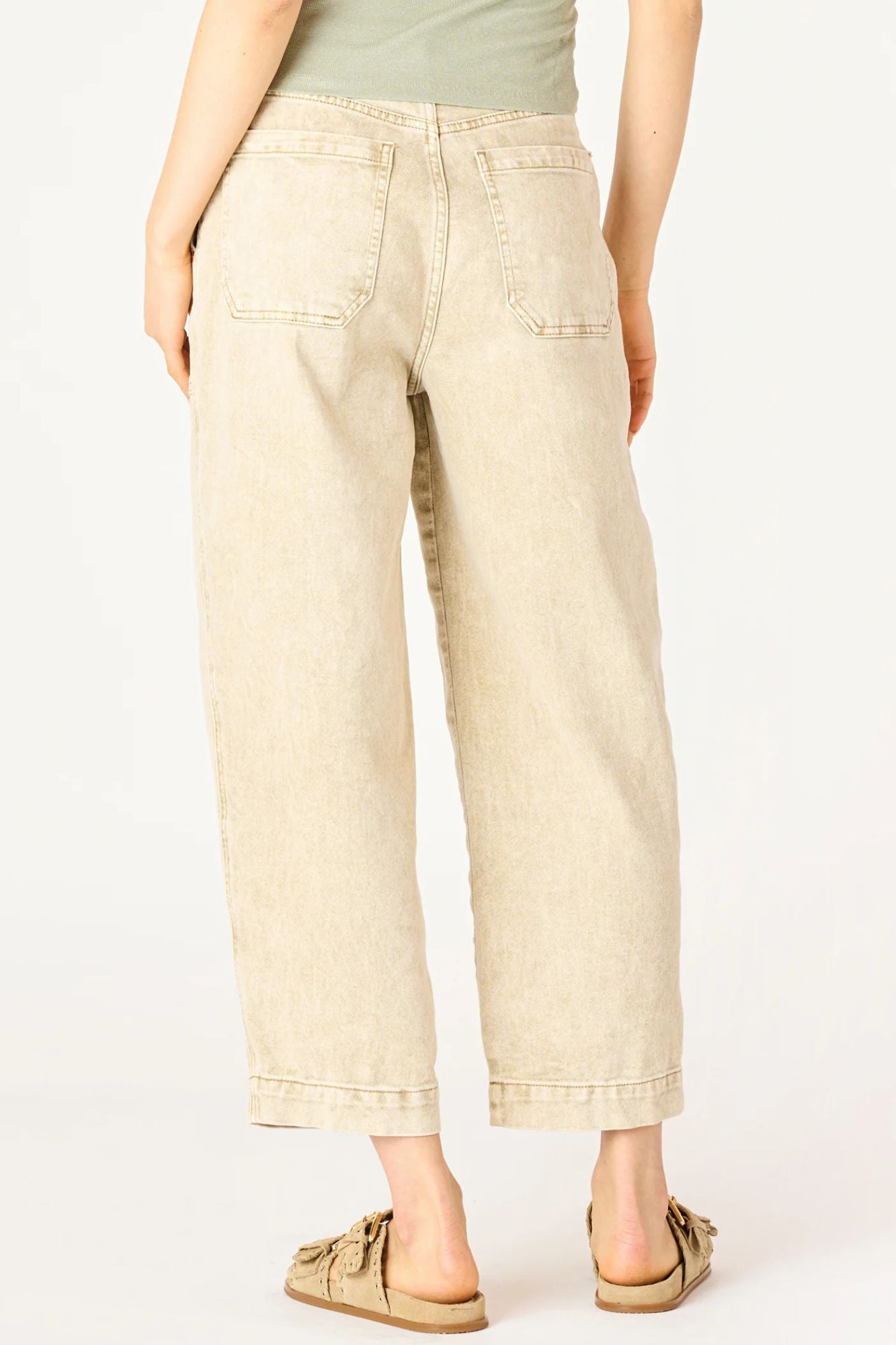 High Rise Staight Leg Ankle Jean