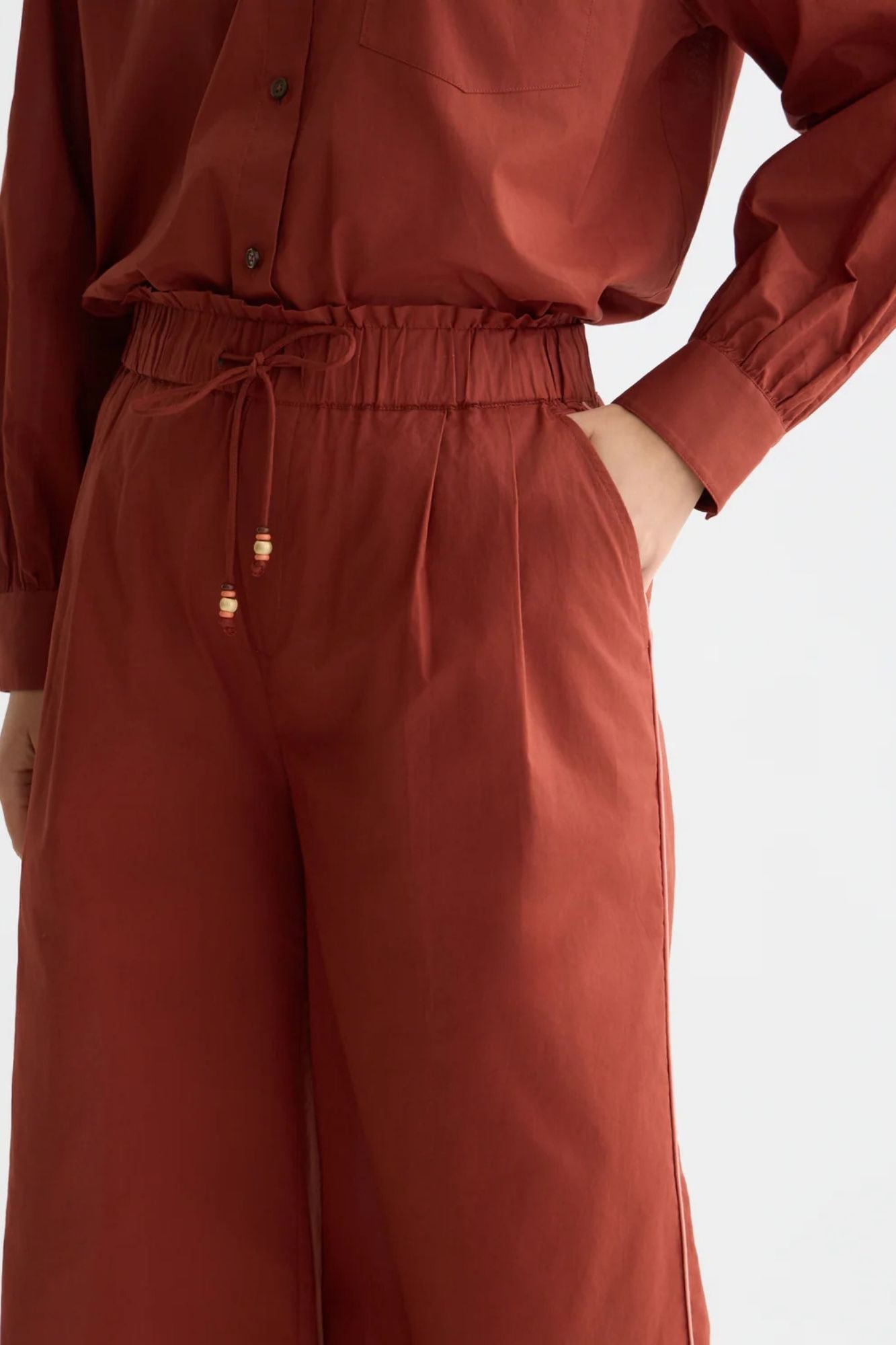Cotton Voile Pull On Beach Pants