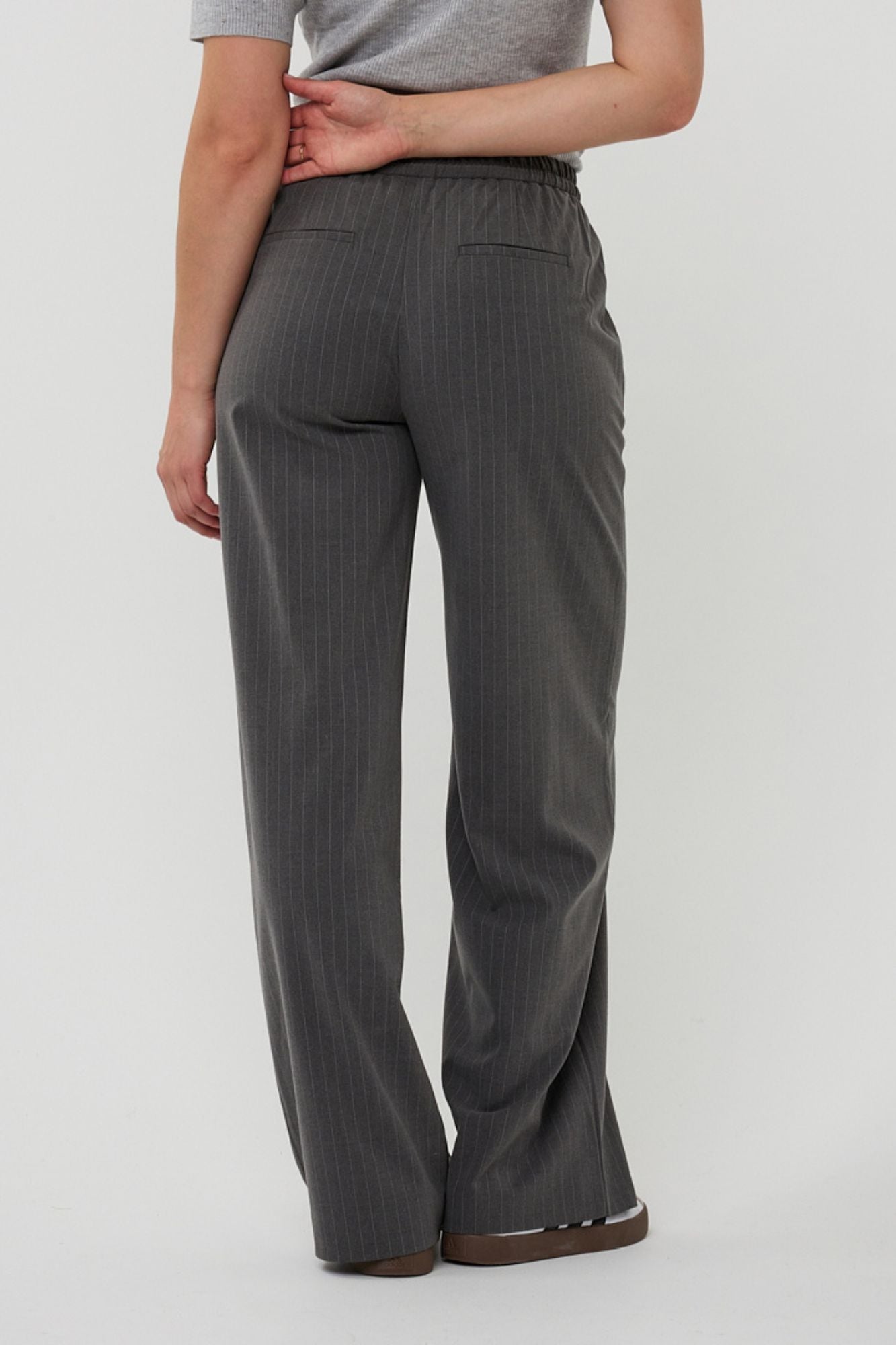 Trousers Drawstrings Pinstripe