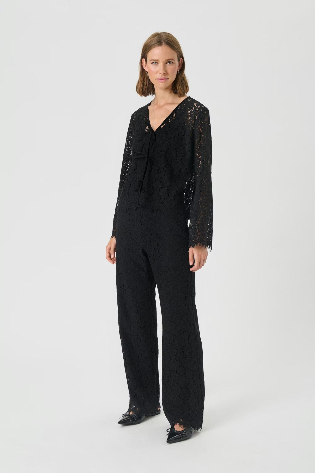 Vickie Lace Tie Front Cardigan