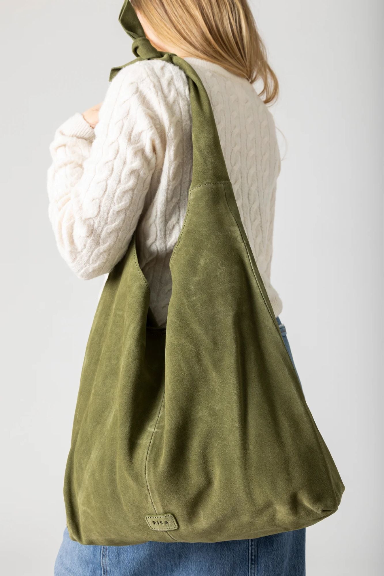 Knot Suede Shoulder Bag