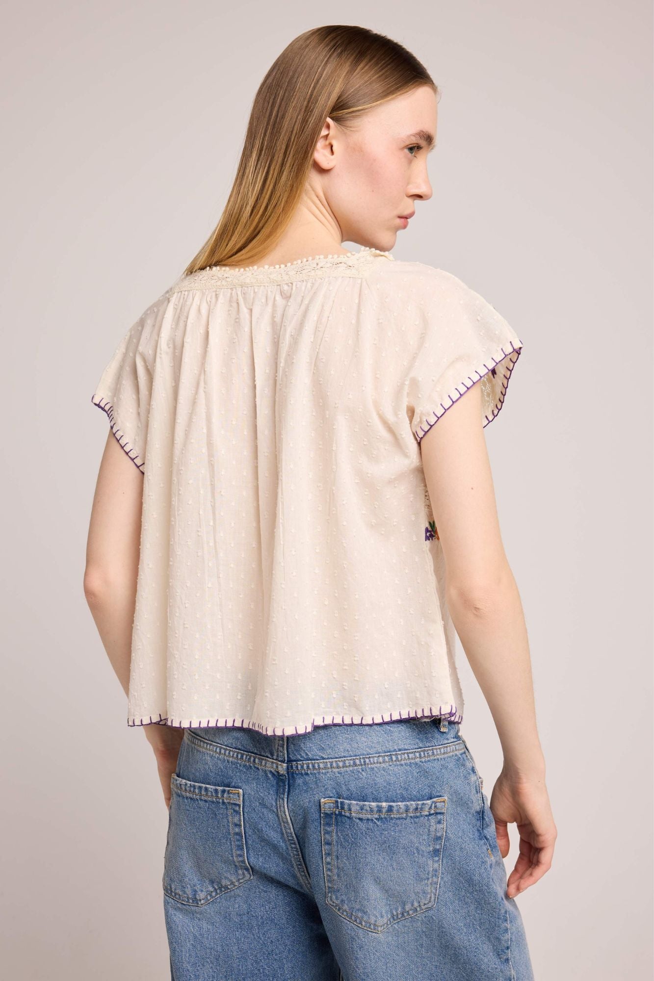 Woods Embroidered Top