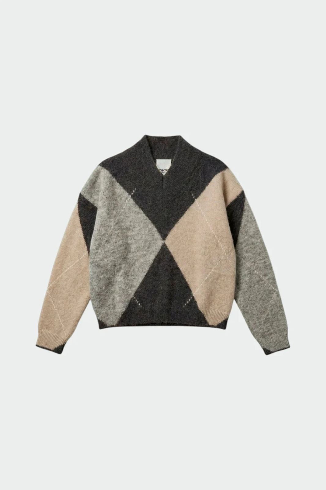 Alpaca Maxi-Diamond Intarsia Sweater