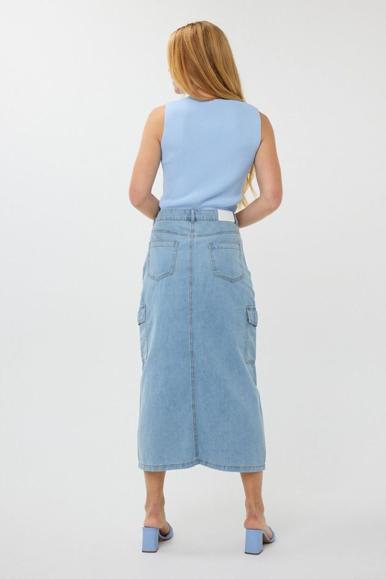 Skirt Cargo Midi Jeans