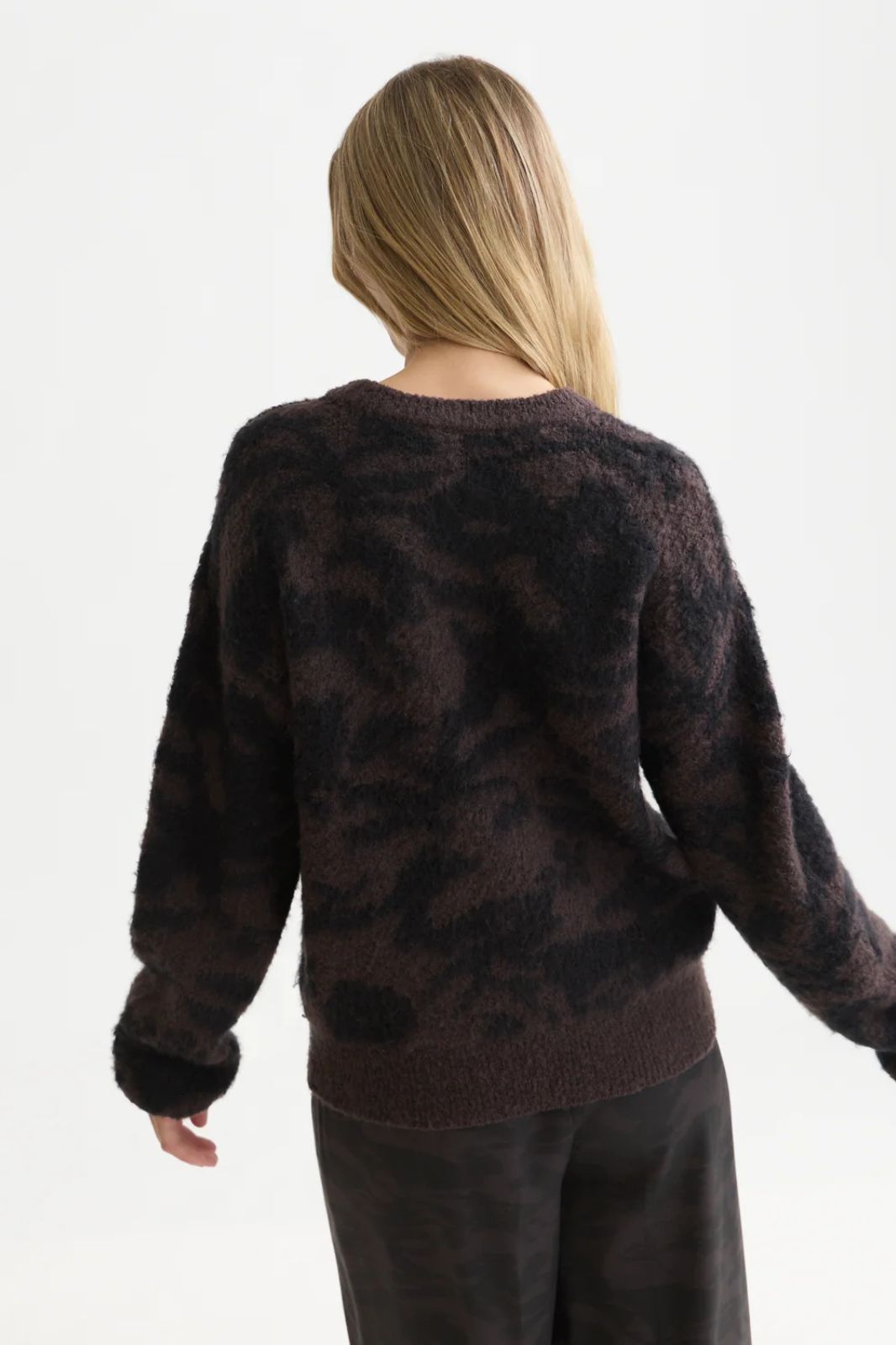 Fuzzy Jacquard Pullover