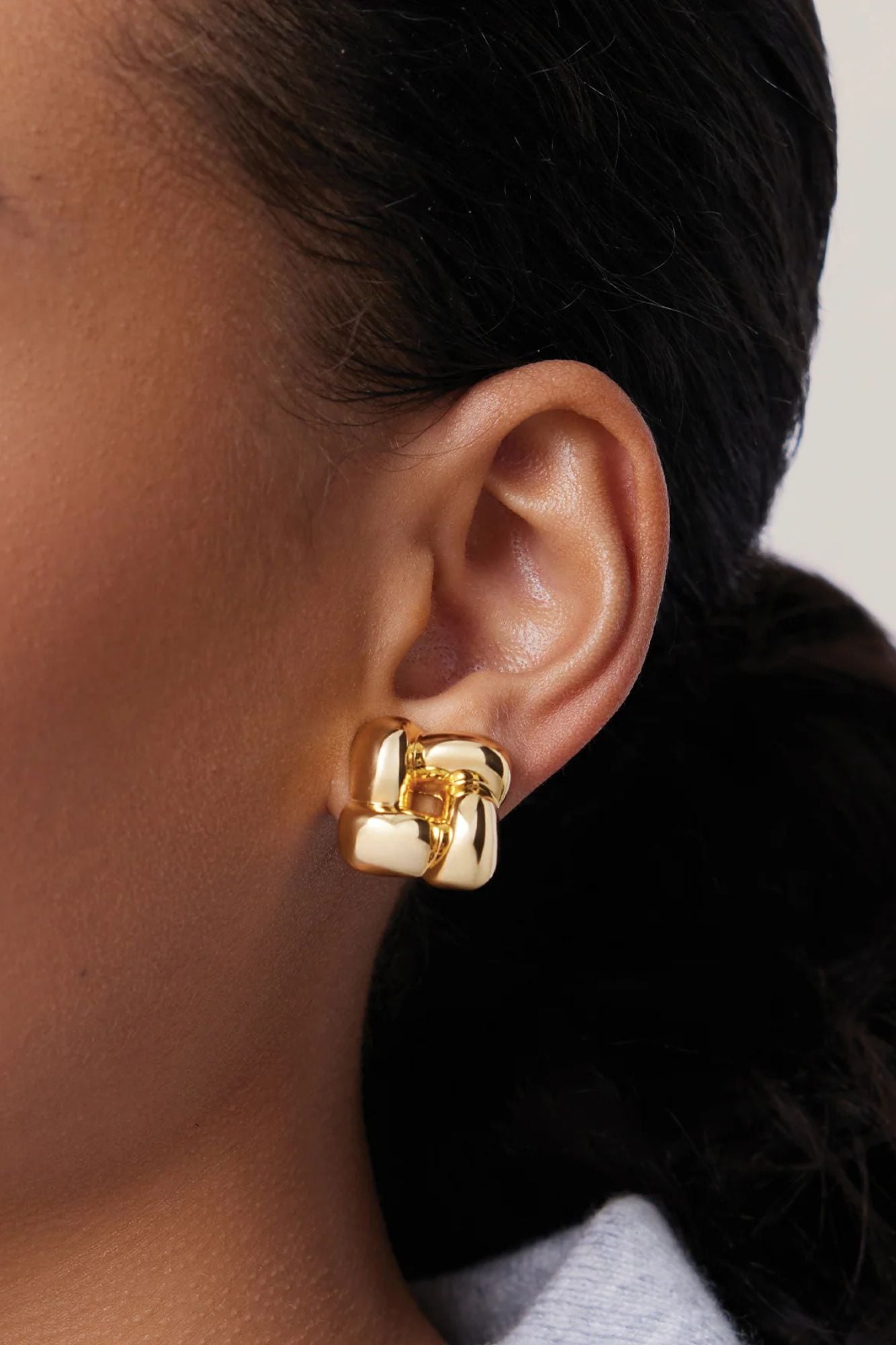 Small Woven Square Earrings