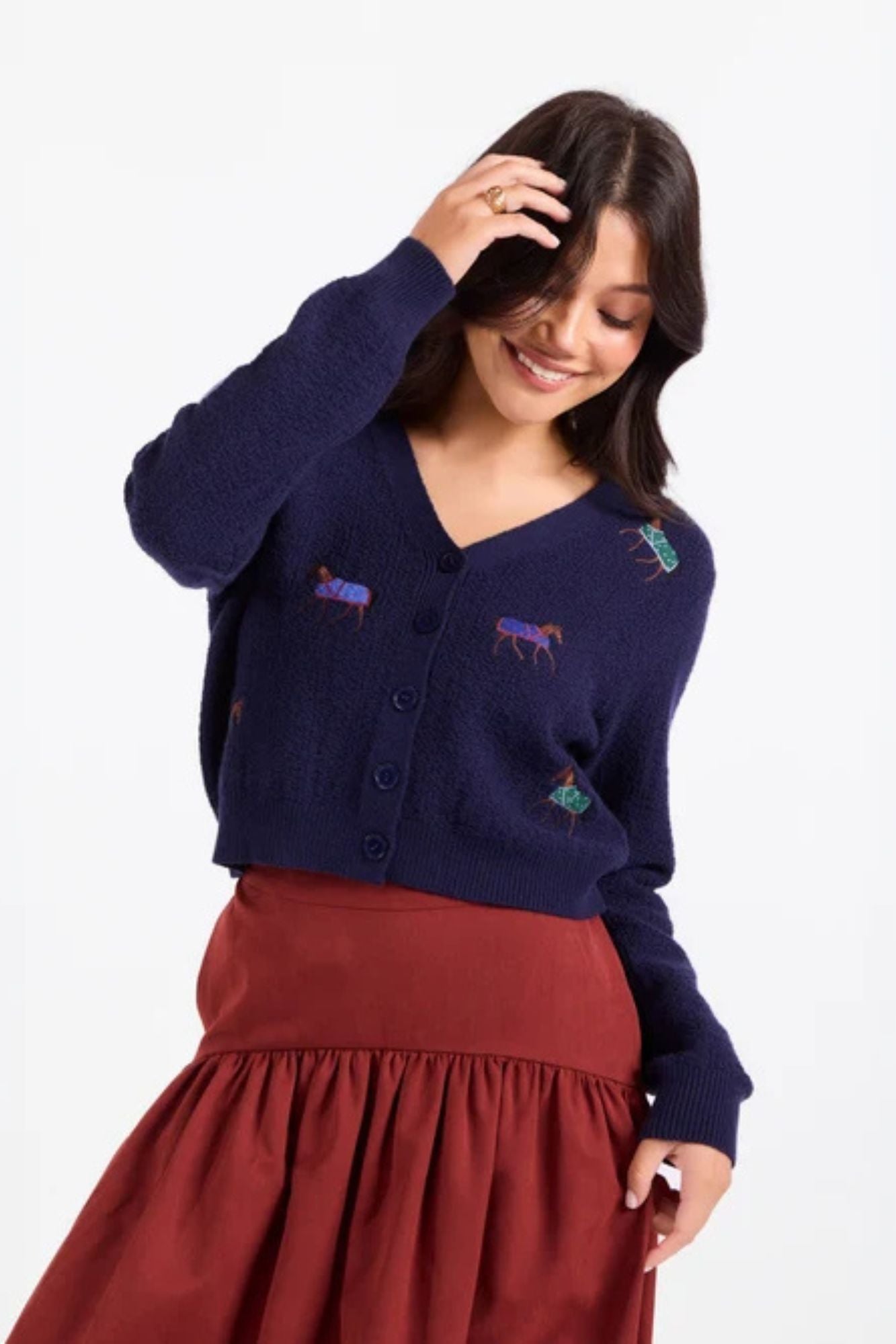 Esme Embroidered Horse Cardigan