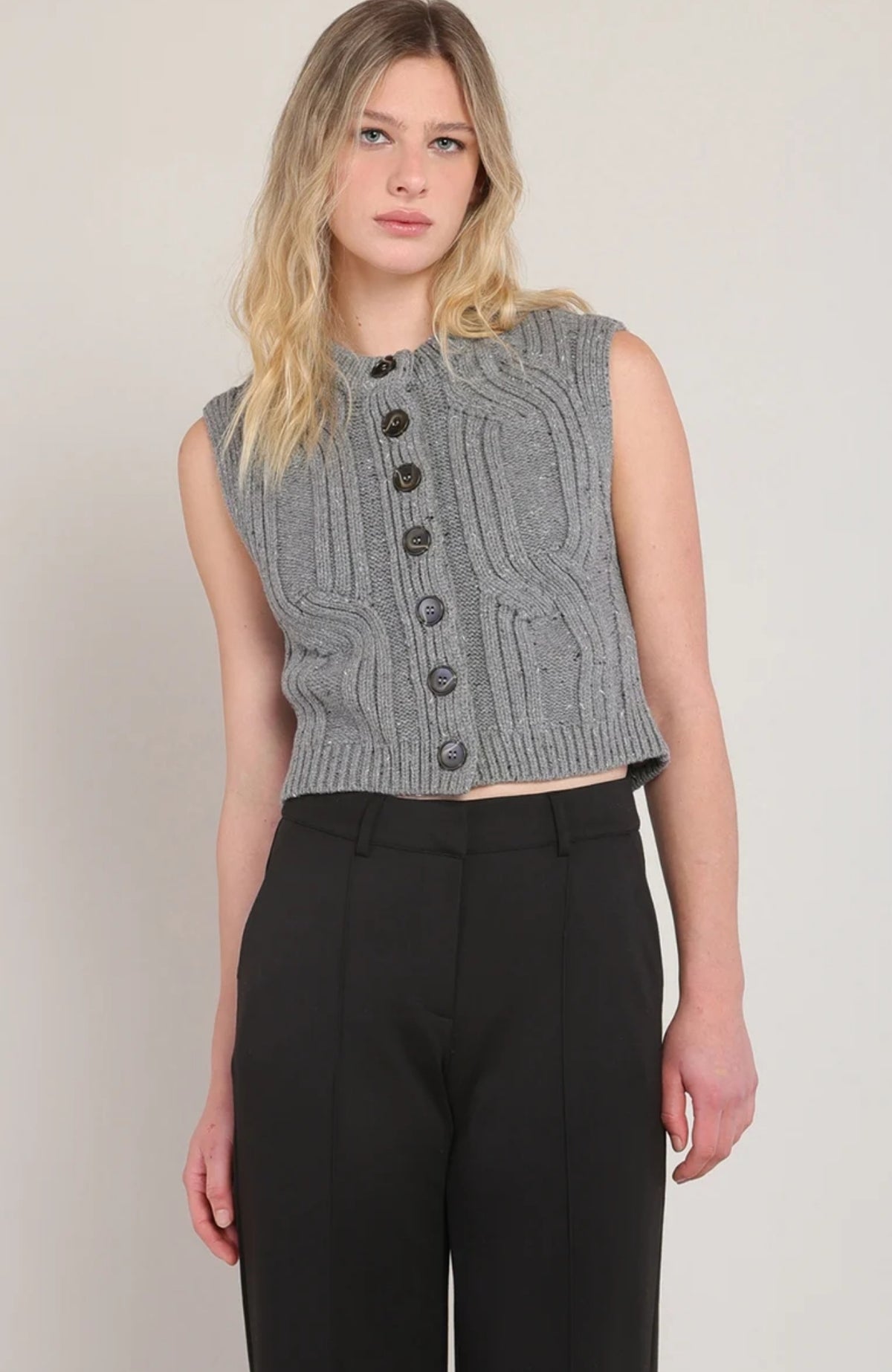 Cable Sweater Vest