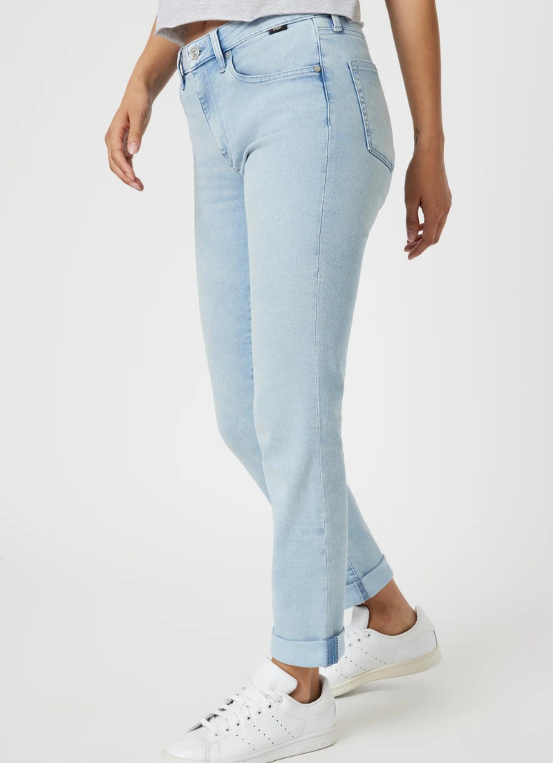 Kathleen Slim Boyfriend | Bleach Feather Blue